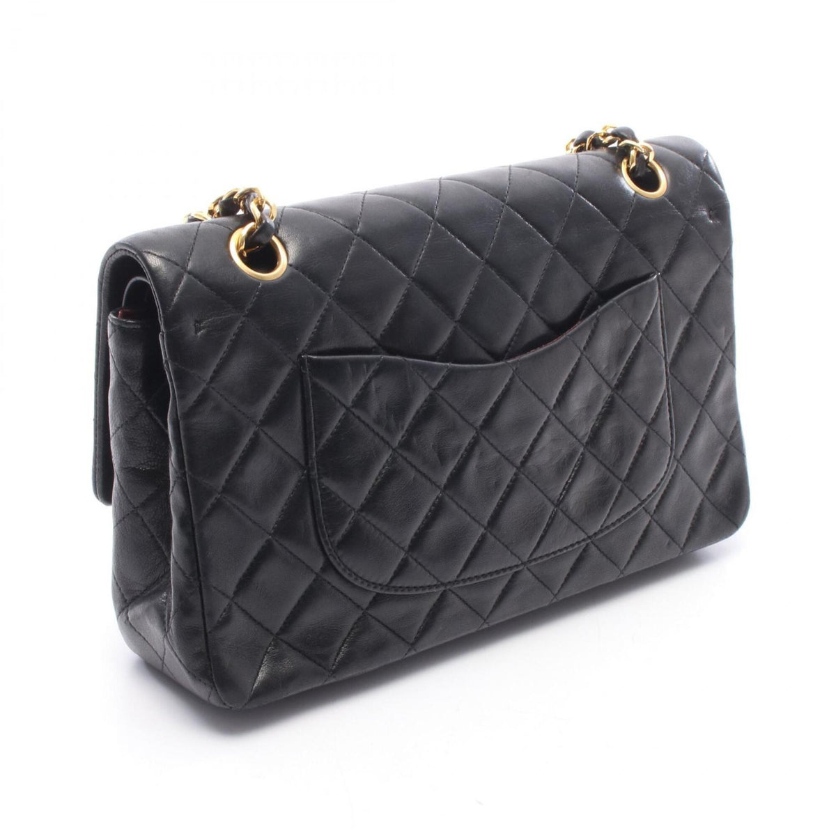 Chanel Black Leather Handbag Shoulder Bag (Pre-Owned)