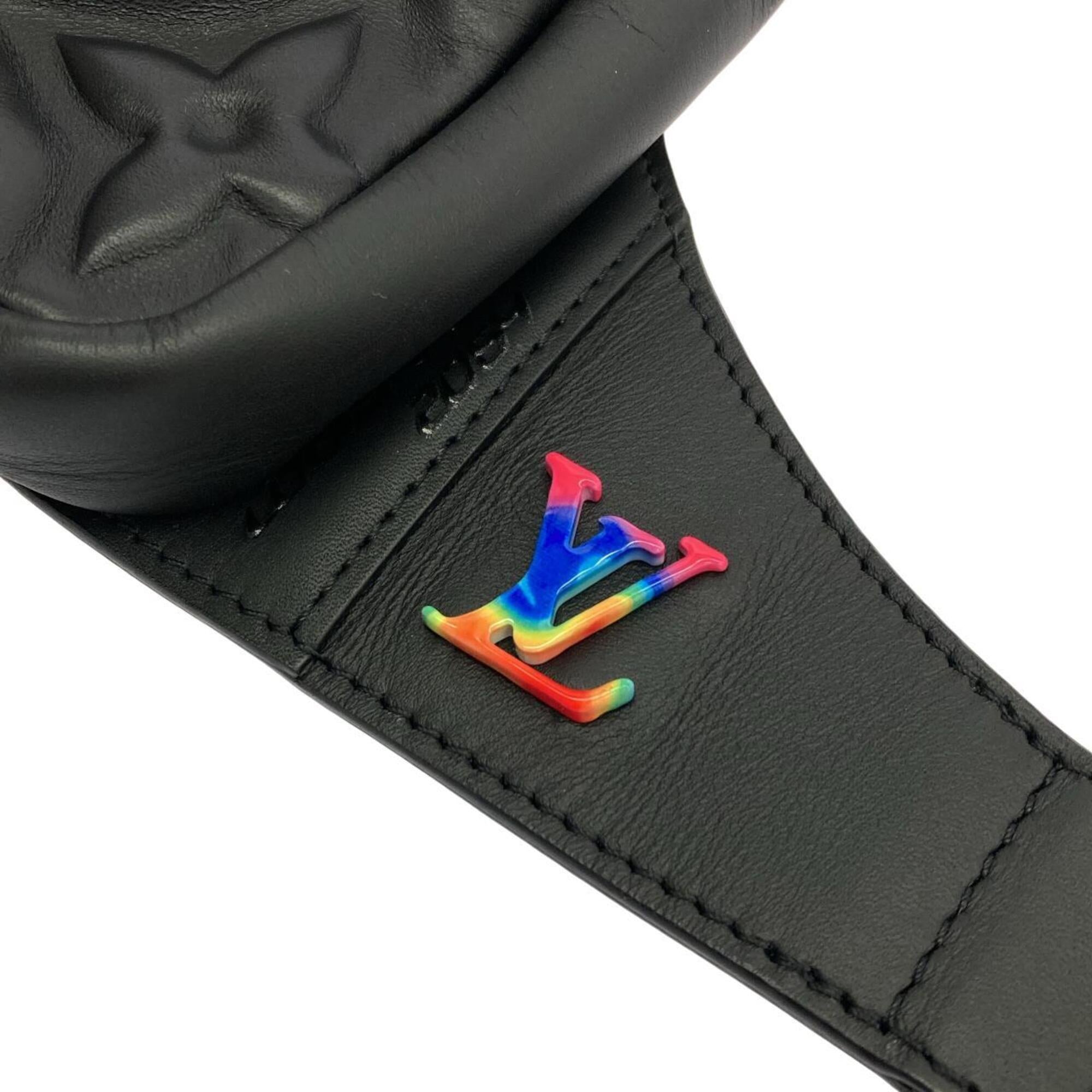 Louis Vuitton Black Leather Shoulder Bag (Pre-Owned)