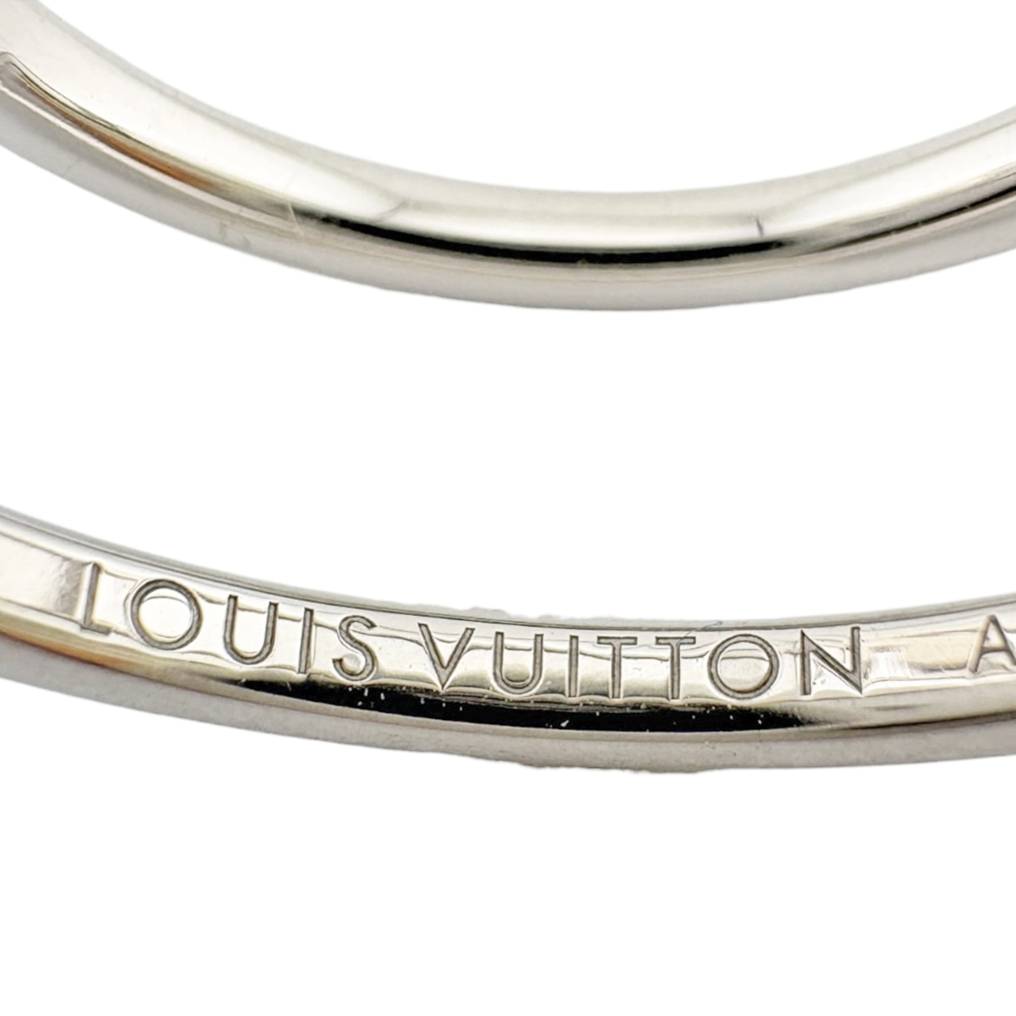 Louis Vuitton Silver White Gold (18K) Band Ring (Pre-Owned)