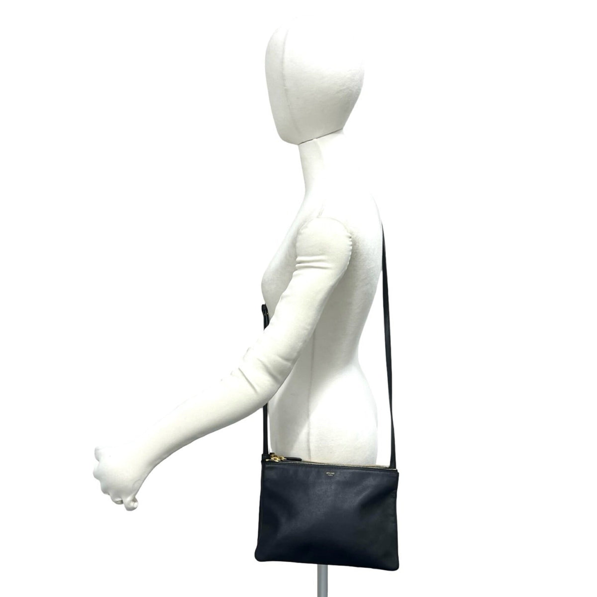 Celine Black Leather Pochette Shoulder Bag (Pre-Owned)