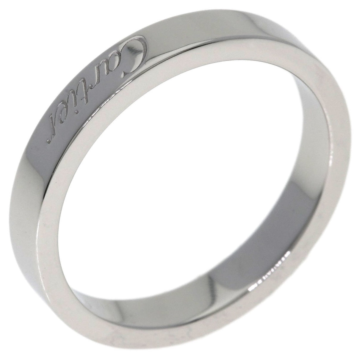 Cartier Platinum Platinum 950 Band Ring (Pre-Owned)