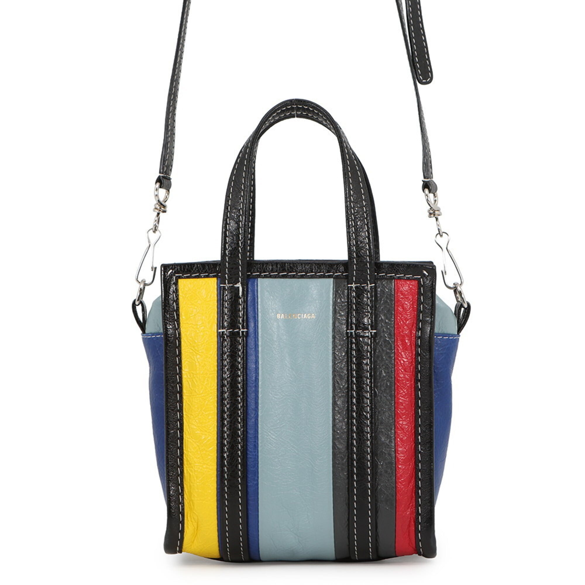 Balenciaga Black Multi-Color Leather Handbag Shoulder Bag (Pre-Owned)