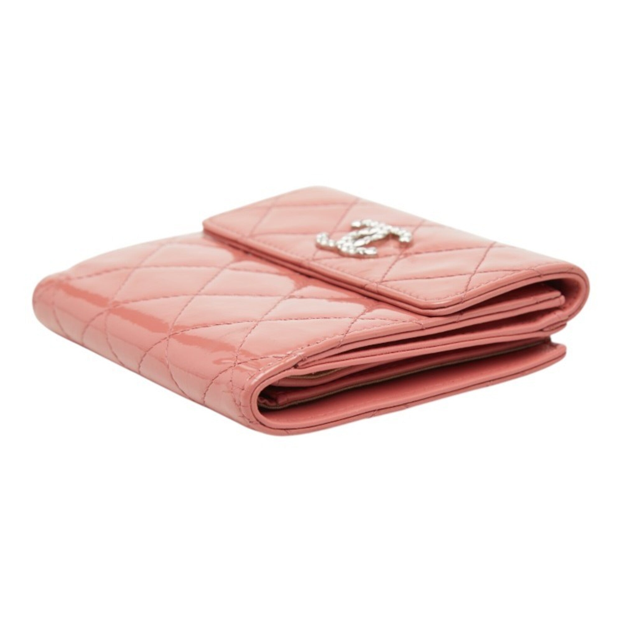Chanel Pink Patent Leather Wallet (Bi-Fold) (Pre-Owned)