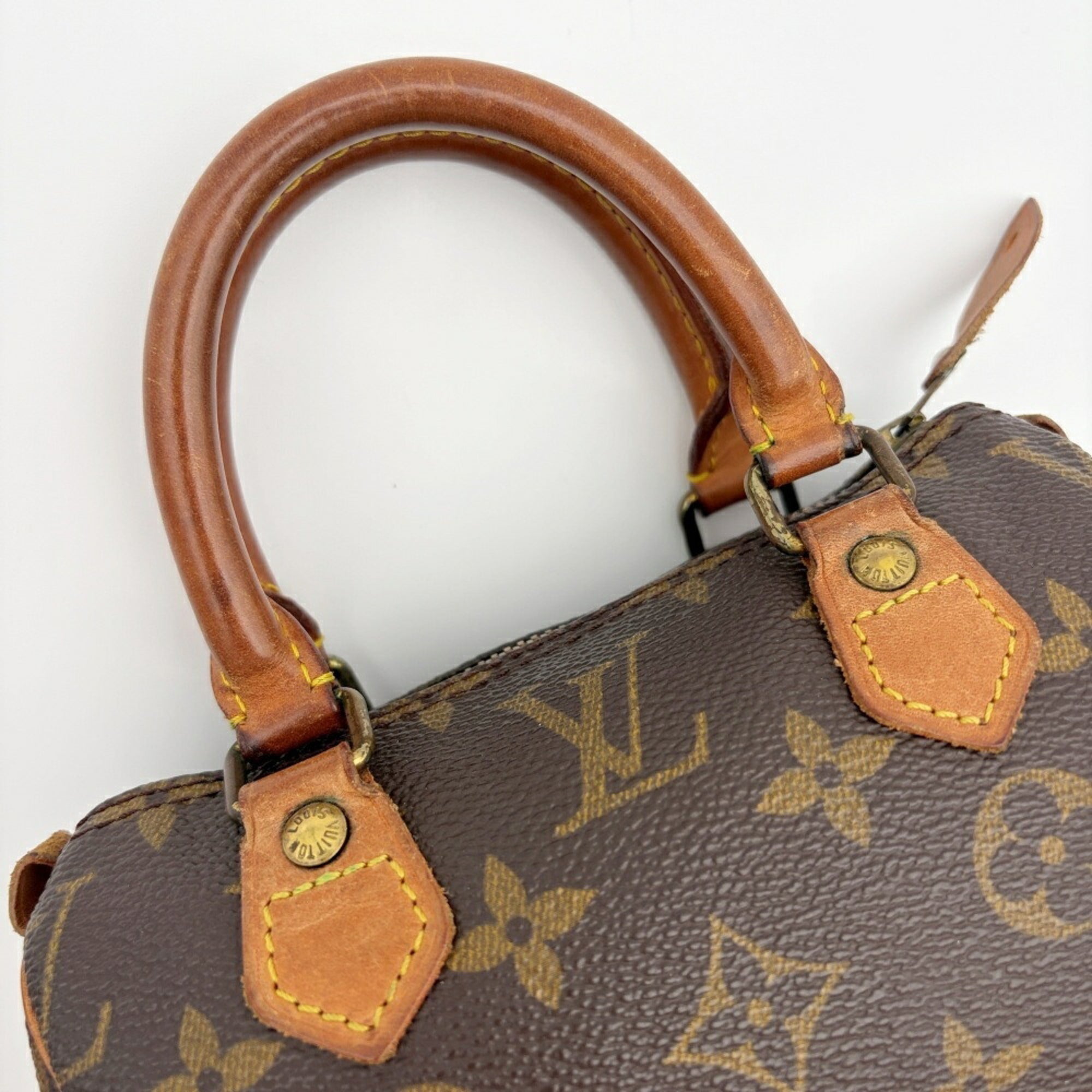 Louis Vuitton Brown Monogram Canvas Leather Boston Bag (Pre-Owned)