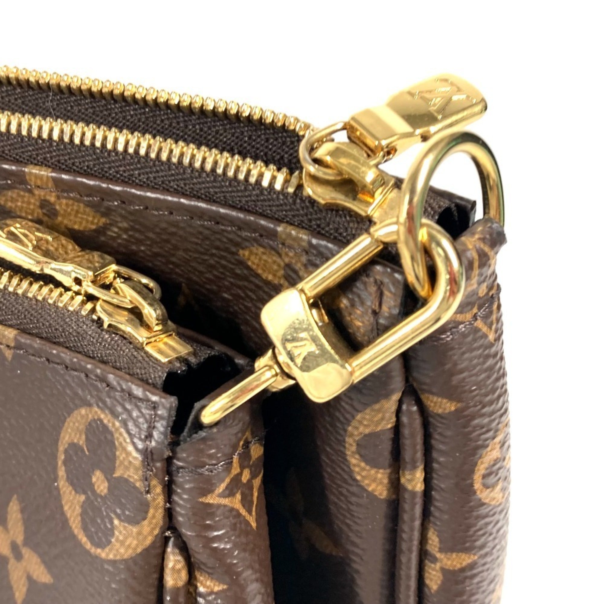Louis Vuitton Brown Khaki Monogram Pochette Shoulder Bag (Pre-Owned)