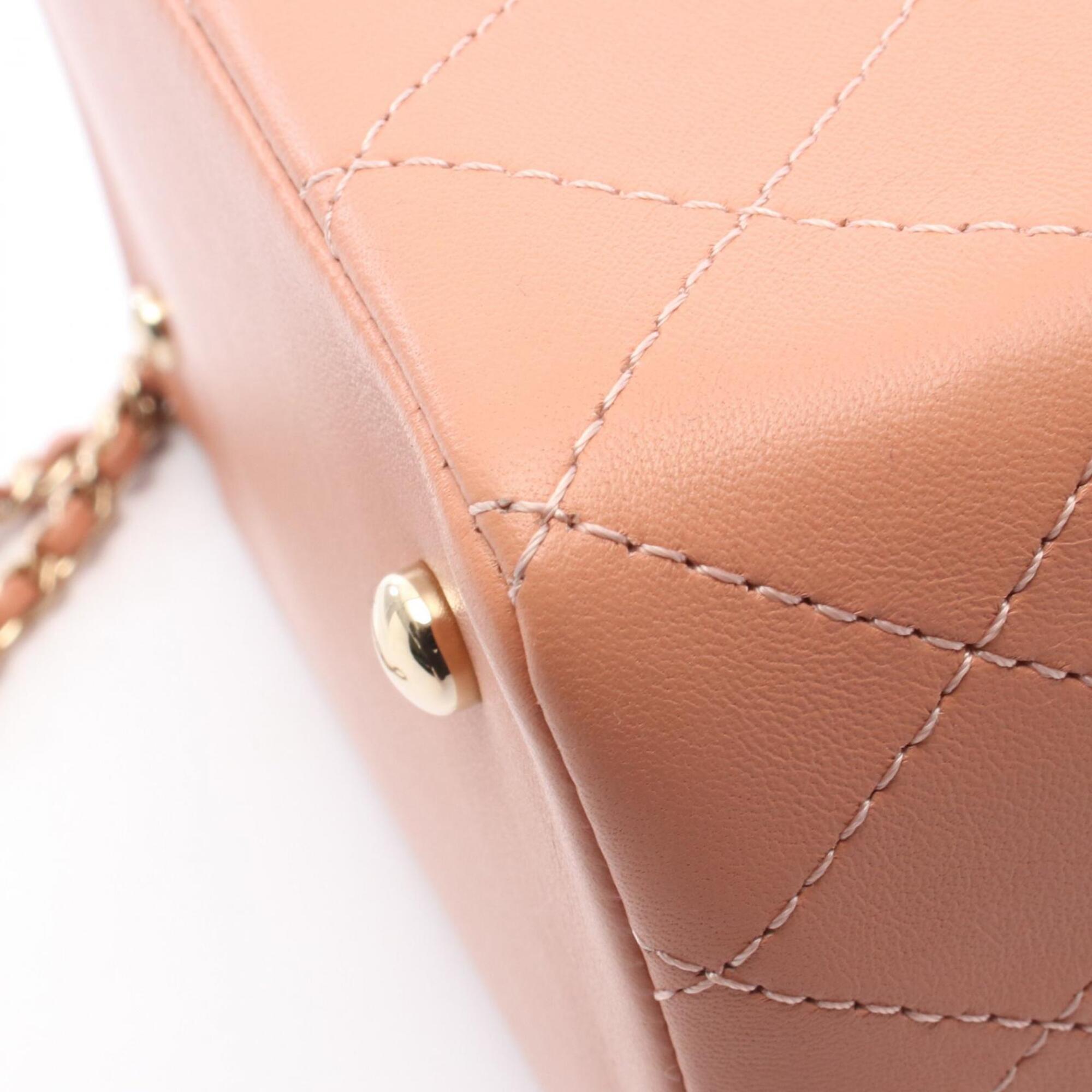 Chanel Matelasse Pink Leather Handbag Shoulder Bag (Pre-Owned)
