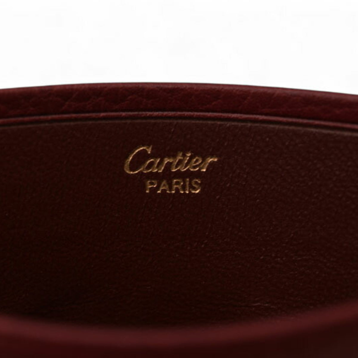 Cartier Bordeaux Leather Pouch (Pre-Owned)