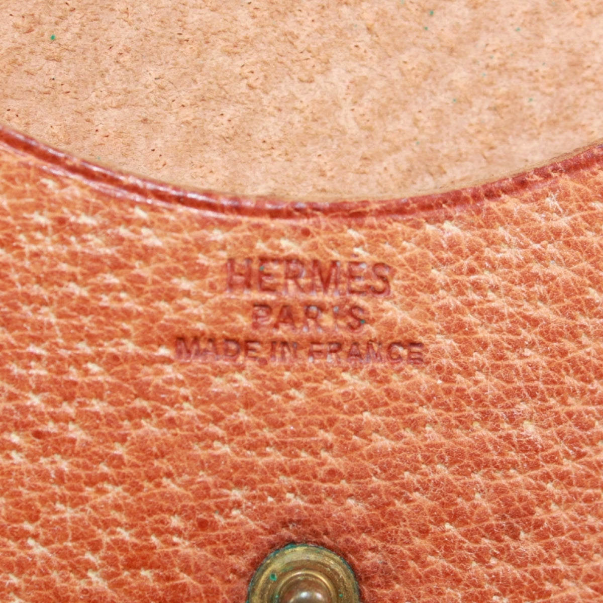 Hermes Brown Leather Coin Purse/Coin Case (Pre-Owned)