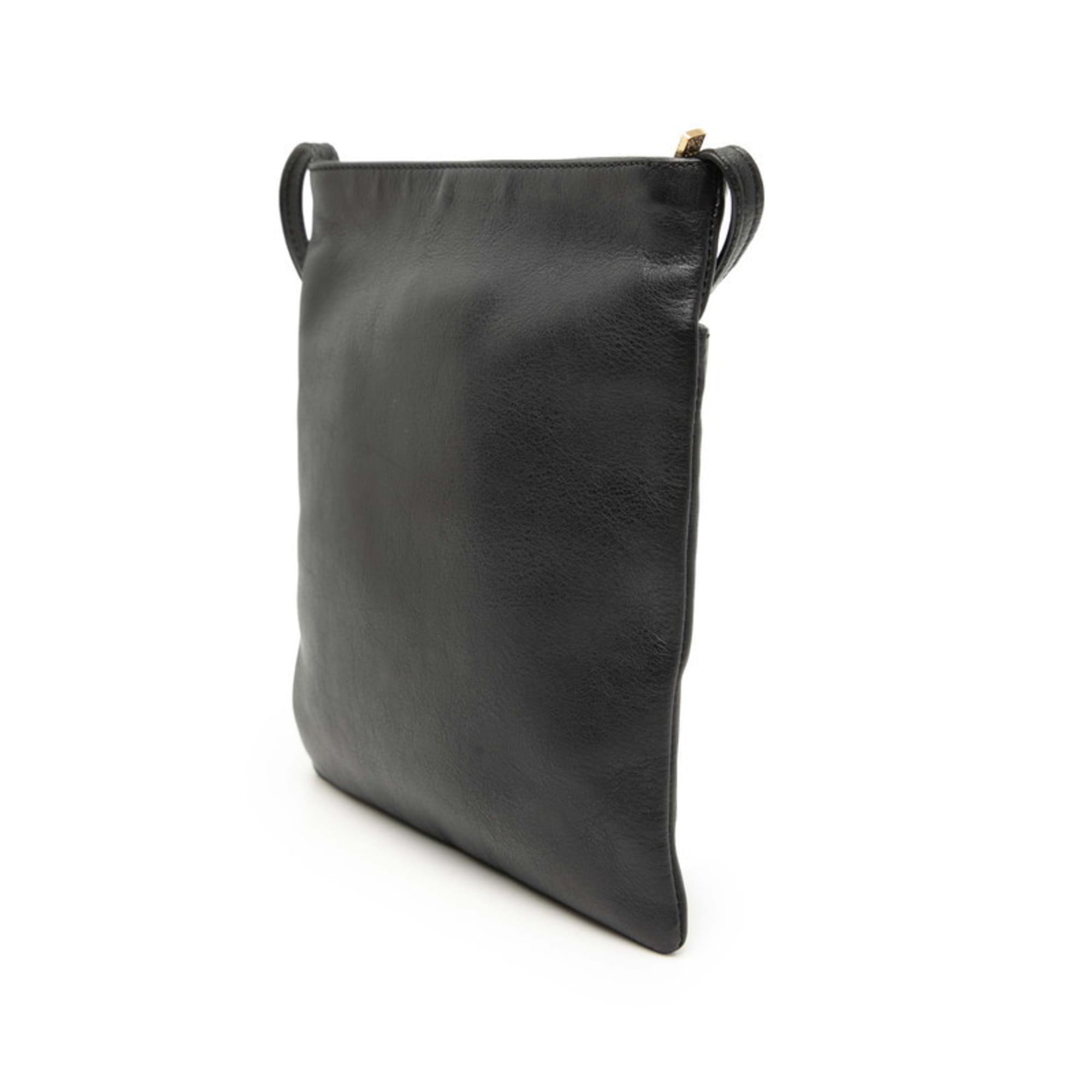 Loewe Black Leather Pochette Shoulder Bag (Pre-Owned)