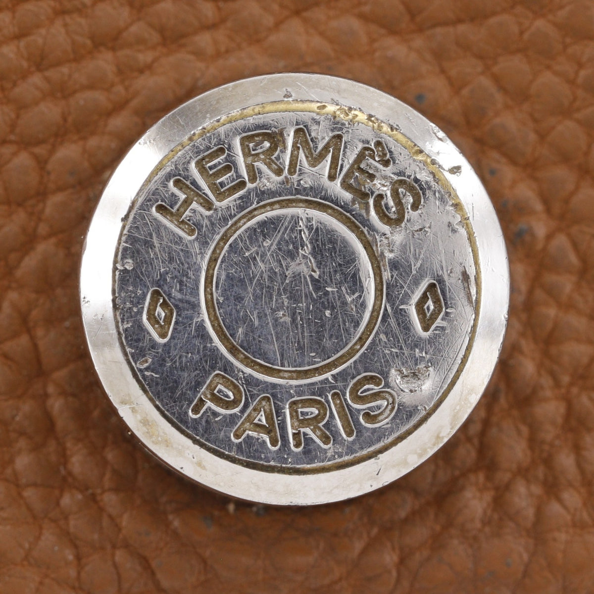 Hermes Brown Taurillon Clemence Leather Long Wallet (Bi-Fold) (Pre-Owned)