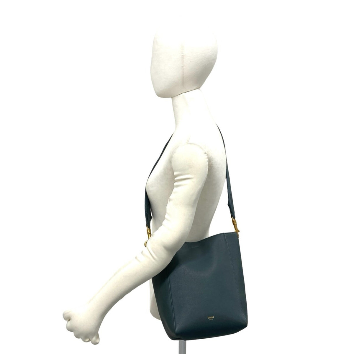 Celine Green Leather Crossbody Bag Shoulder Bag (Pre-Owned)