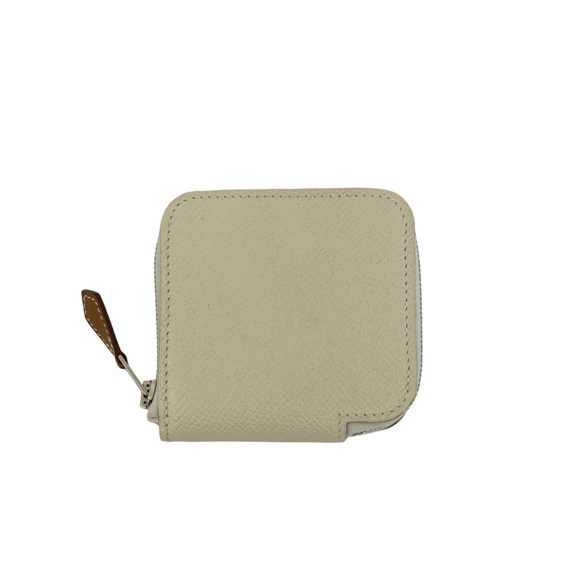 Hermes White Epsom Leather Coin Purse/Coin Case (Pre-Owned)