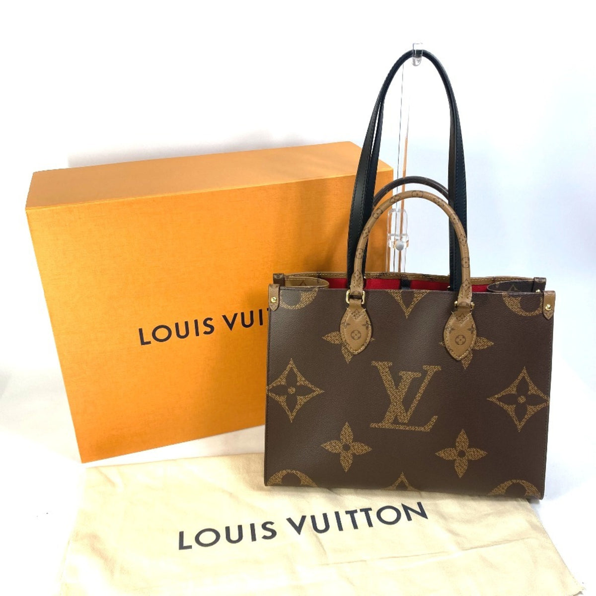Louis Vuitton Beige Brown Monogram Shoulder Bag Tote Bag (Pre-Owned)