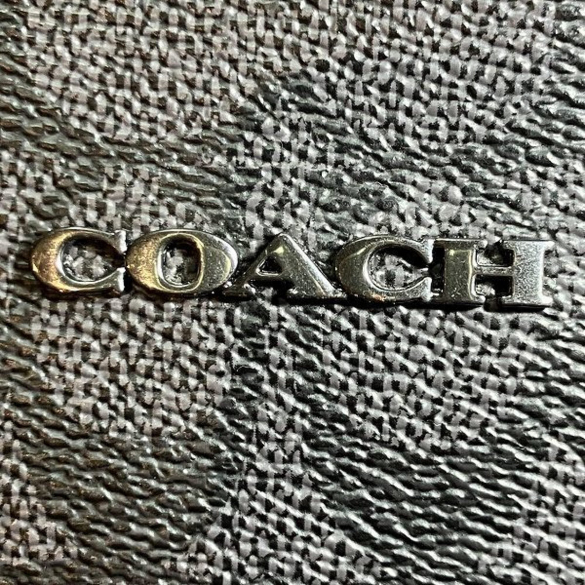 Coach Black Signature Line Backpack (Pre-Owned)