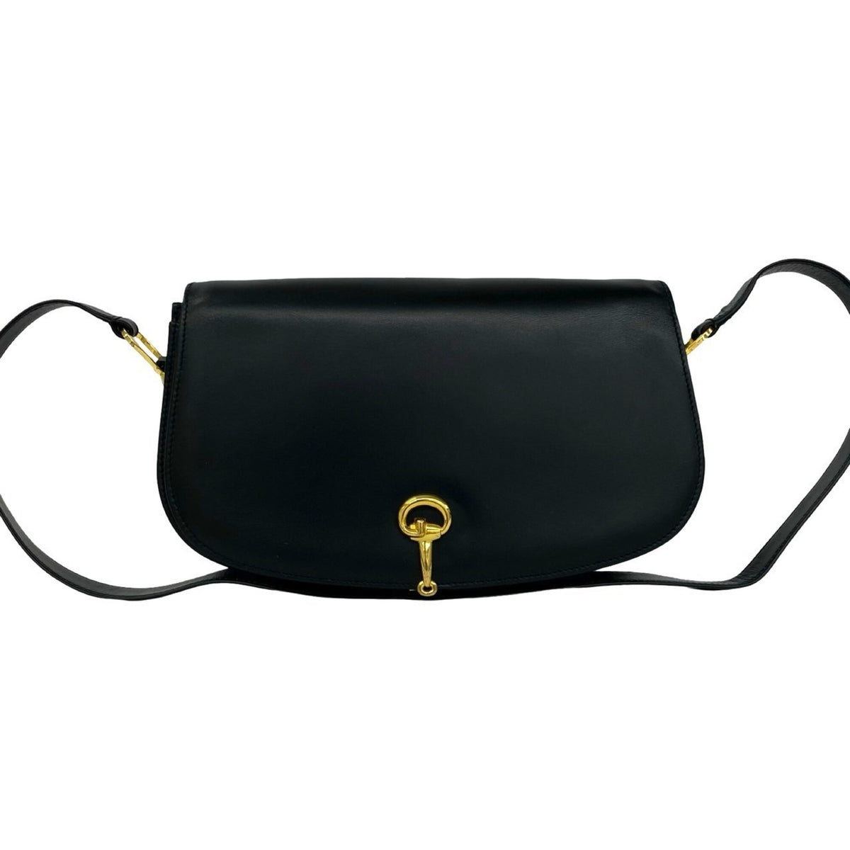 Gucci Black Leather Pochette Shoulder Bag (Pre-Owned)