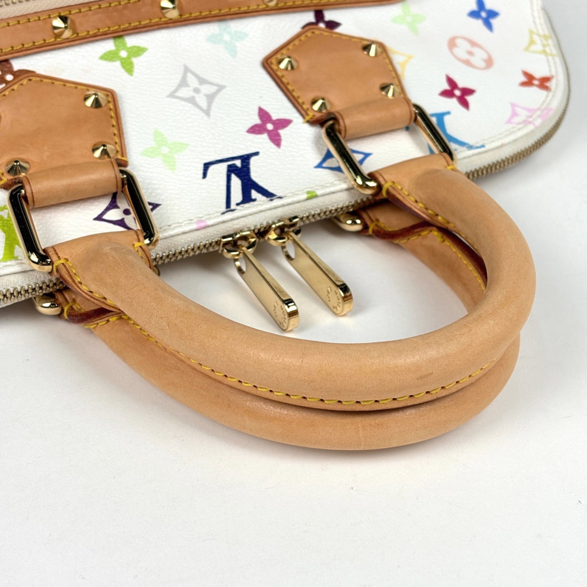 Louis Vuitton Blanc White Monogram Multicolore Handbag (Pre-Owned)