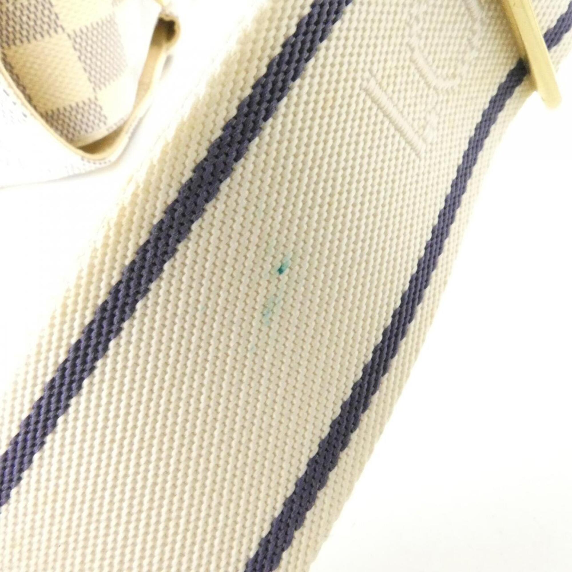 Louis Vuitton Azur White Coated Canvas Shoulder Bag (Pre-Owned)