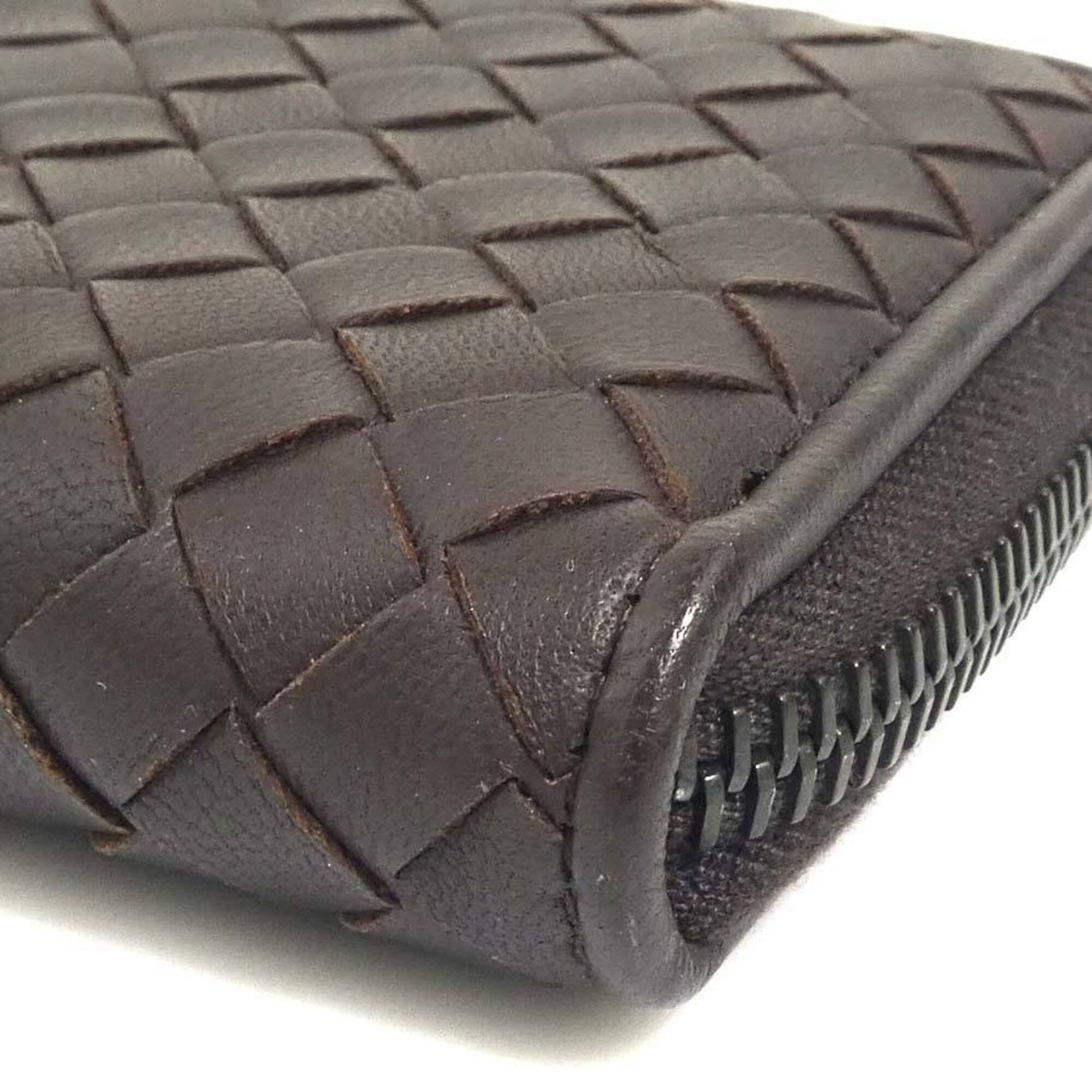 Bottega Veneta Brown Intrecciato Coin Purse/Coin Case (Pre-Owned)