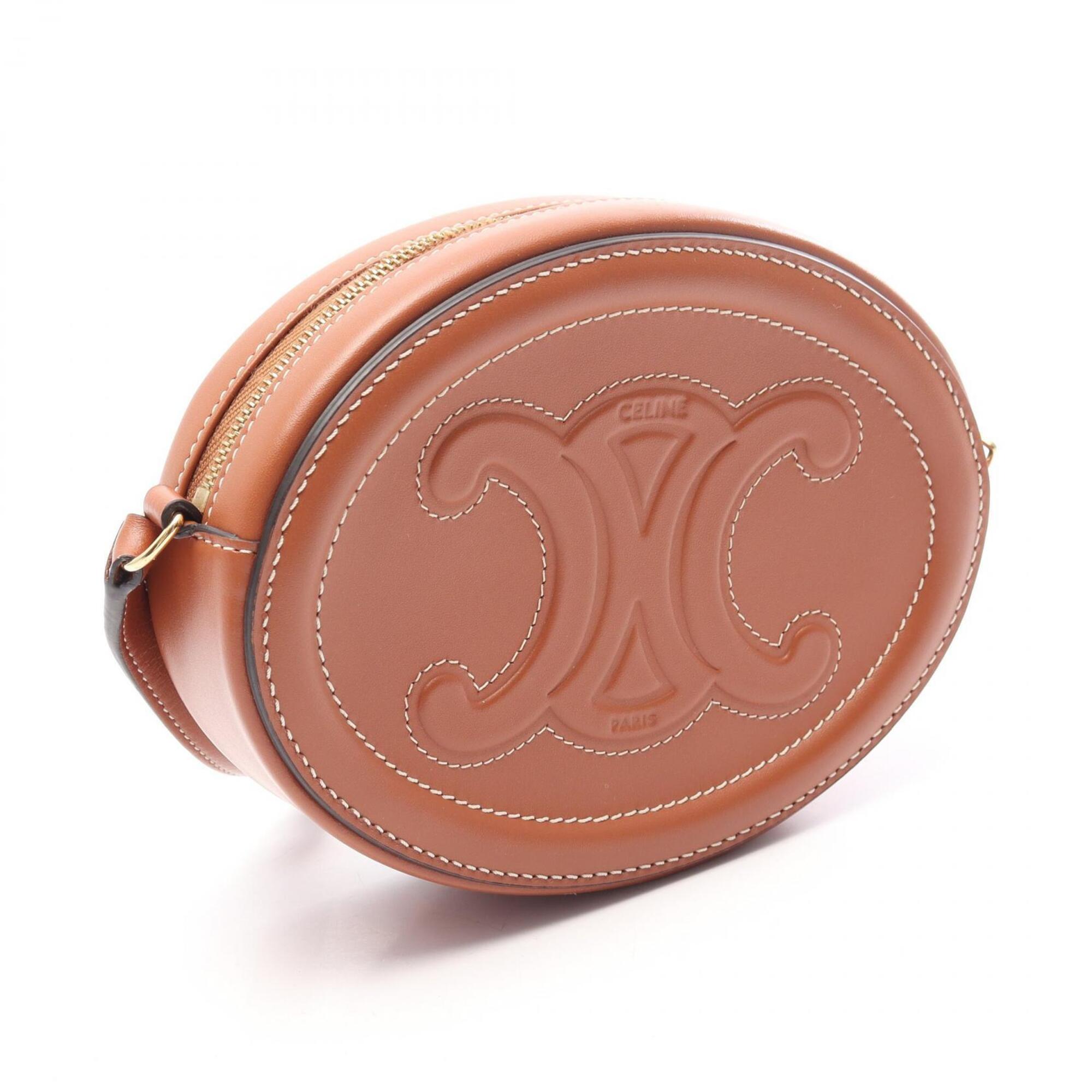 Celine Brown Leather Shoulder Bag (Pre-Owned)