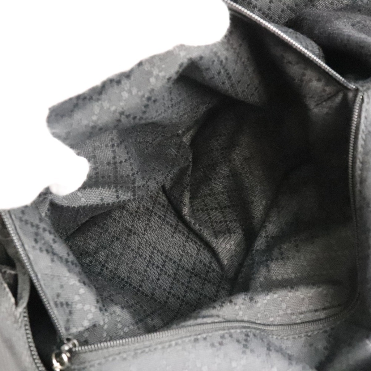 Gucci Black Brown Nylon Canvas Tote Bag (Pre-Owned)