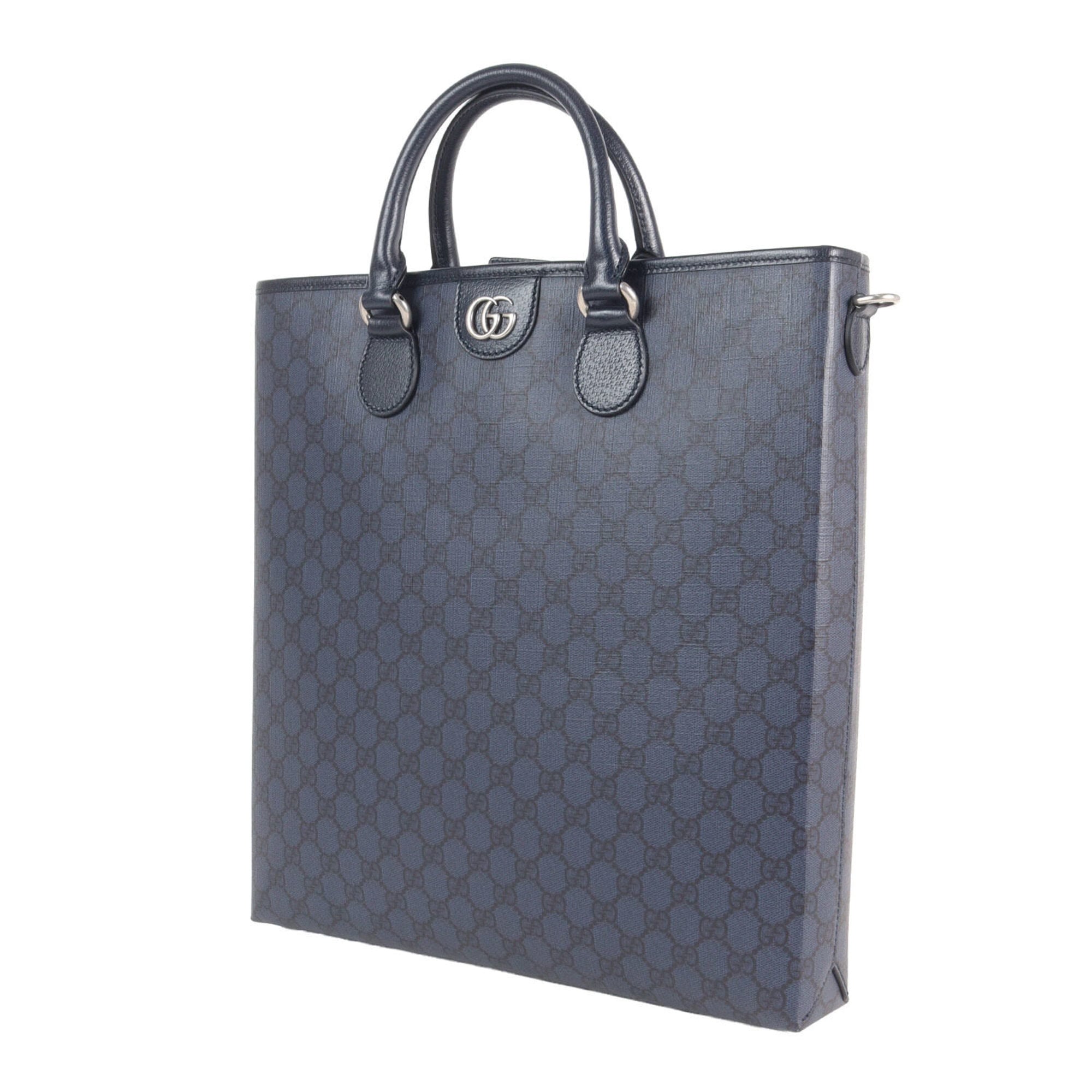 Gucci Blue Pvc Leather Tote Bag (Pre-Owned)