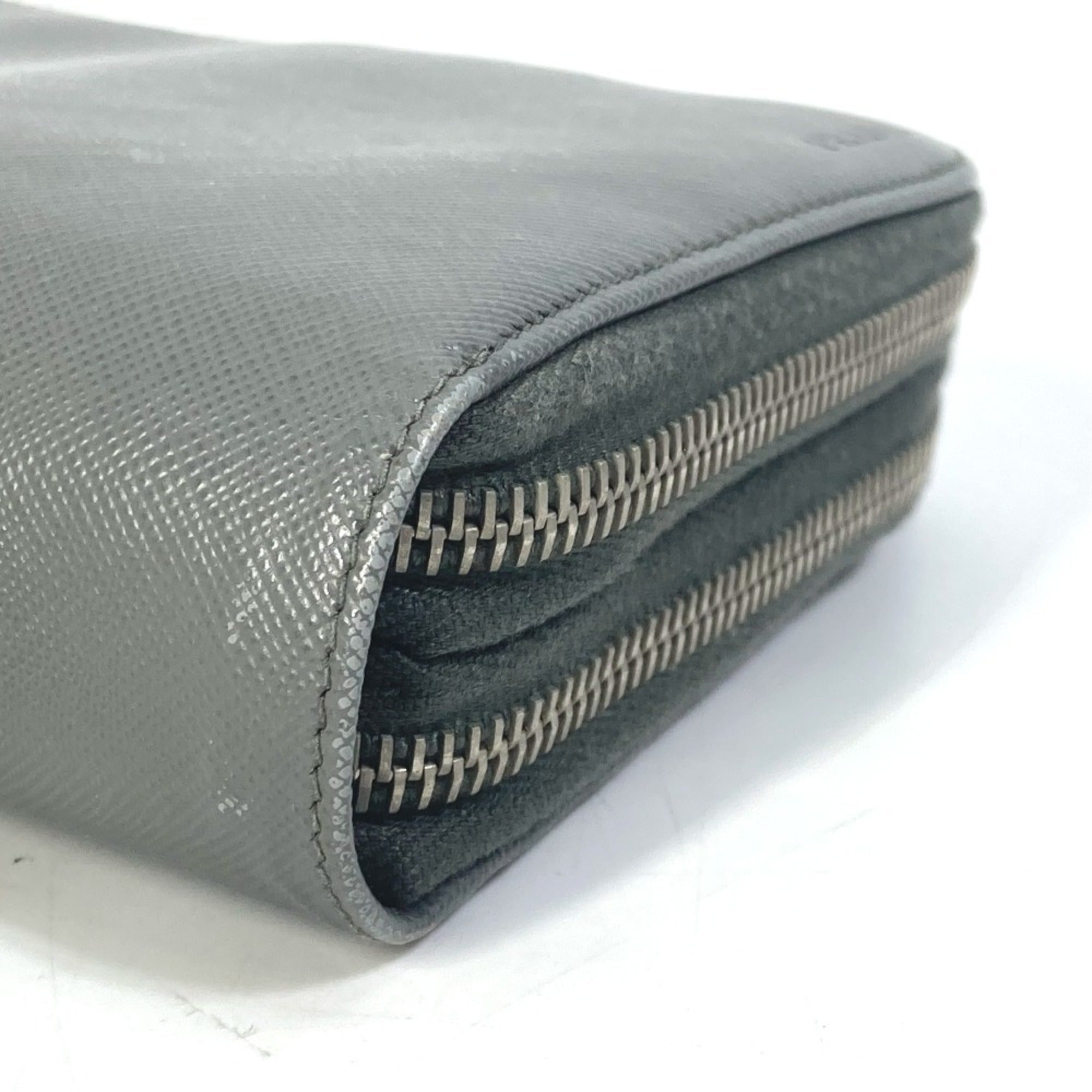 Prada Gray Saffiano Long Wallet (Bi-Fold) (Pre-Owned)