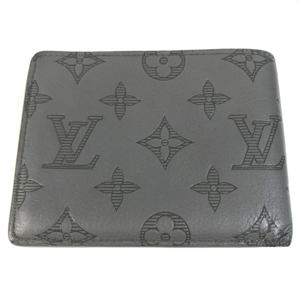 Louis Vuitton Monogram Shadow Gray Monogram Shadow Wallet (Bi-Fold) (Pre-Owned)