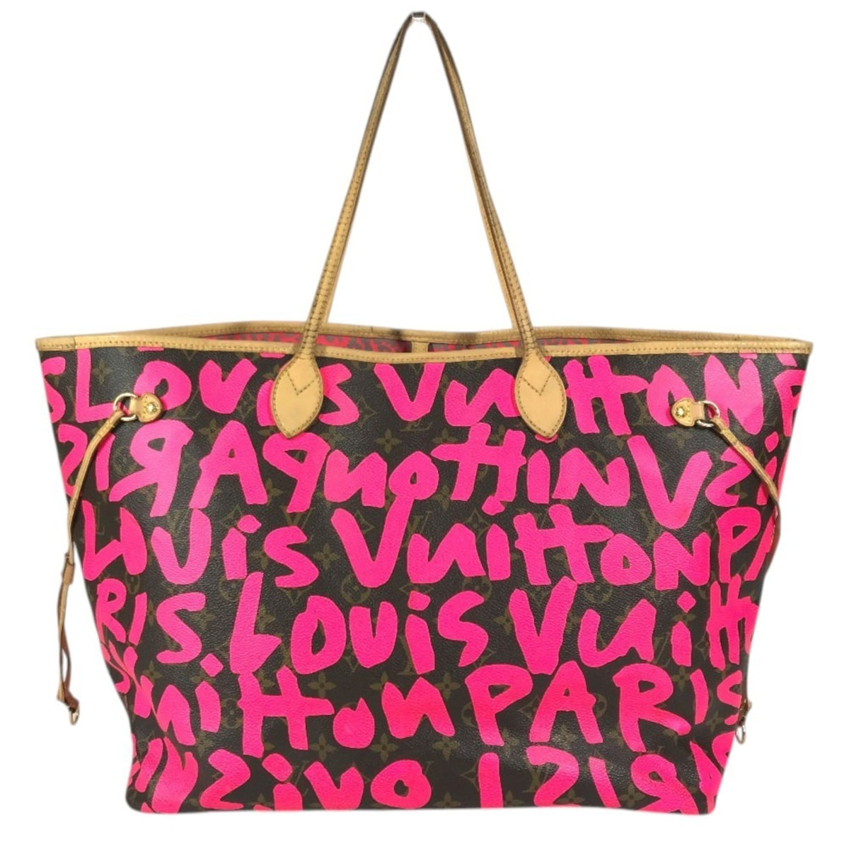 Louis Vuitton Pink Monogram Graffiti Canvas Shoulder Bag Tote Bag (Pre-Owned)
