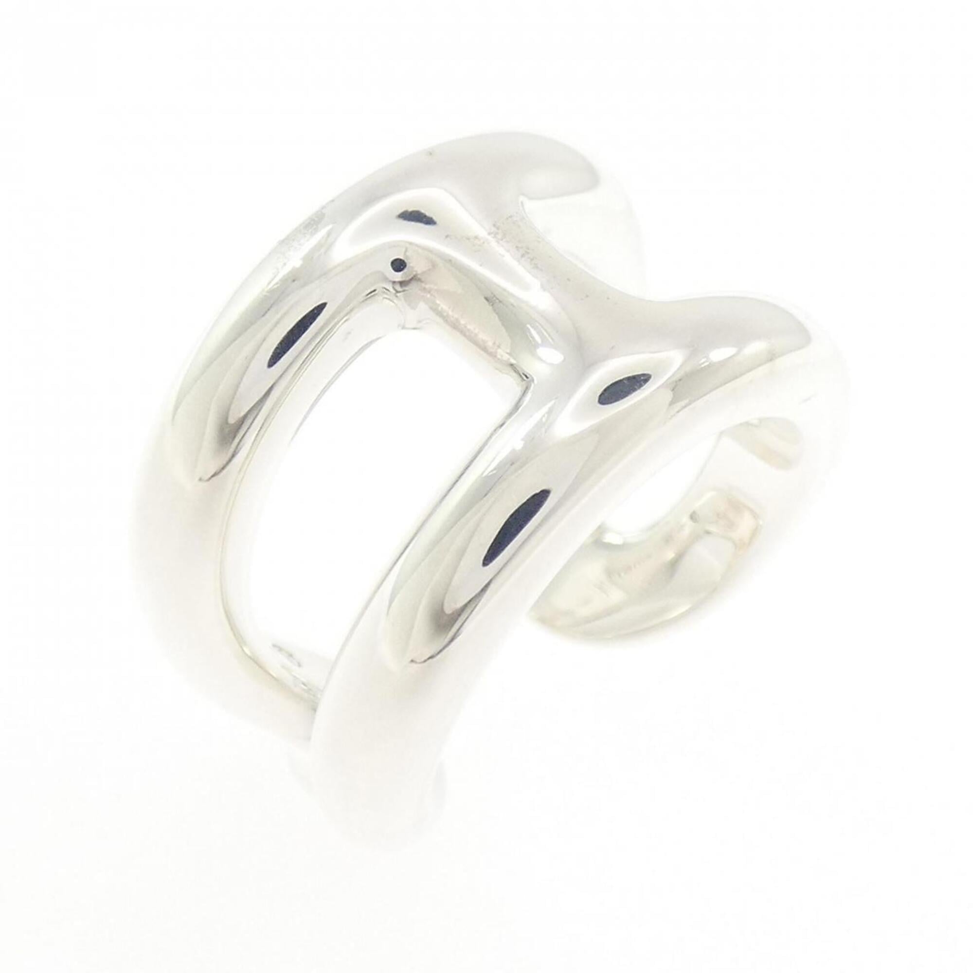Hermes Silver 925 Band Ring (Pre-Owned)