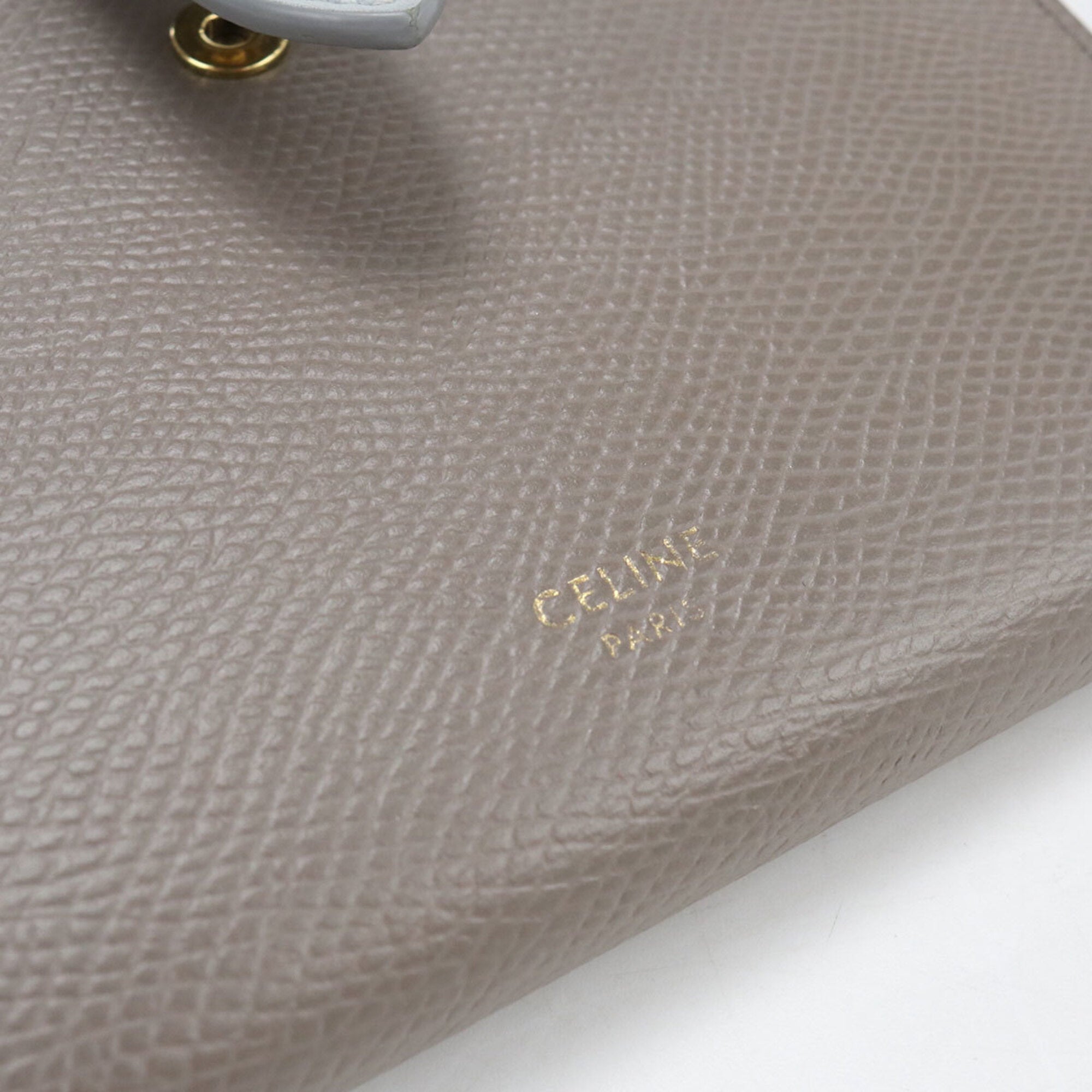Celine Gray Leather Wallet (Bi-Fold) (Pre-Owned)