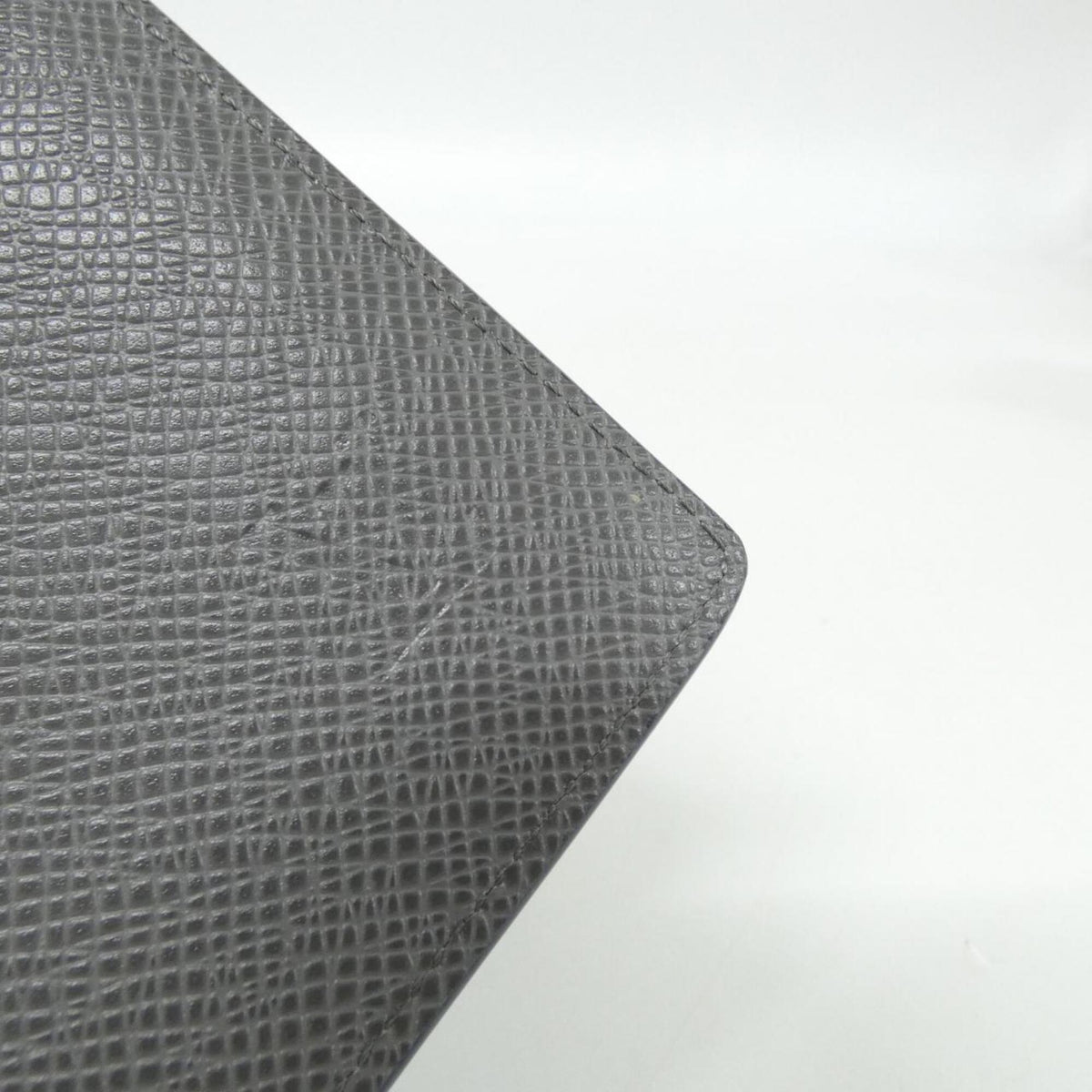 Louis Vuitton Gray Navy Leather Long Wallet (Bi-Fold) (Pre-Owned)