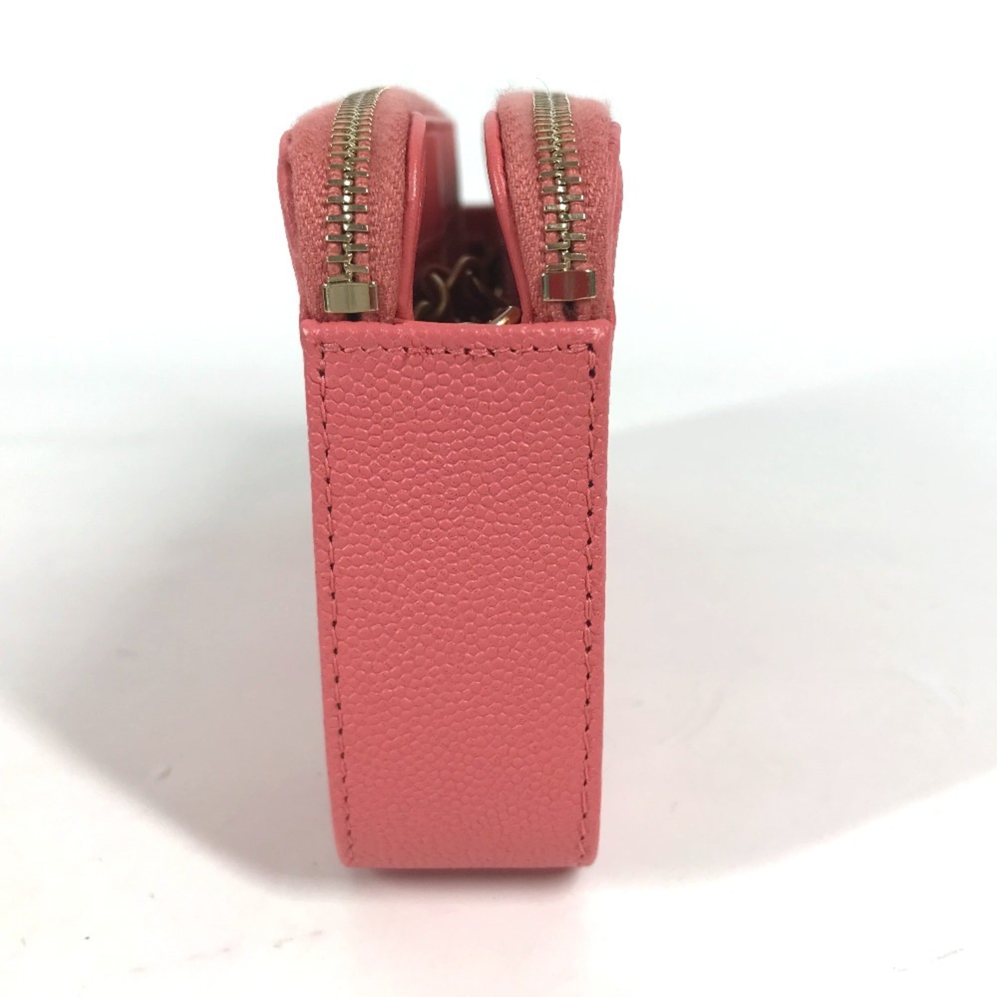 Chanel Boy Chanel Pink Grained Calfskin Chain/Shoulder Wallet (Pre-Owned)