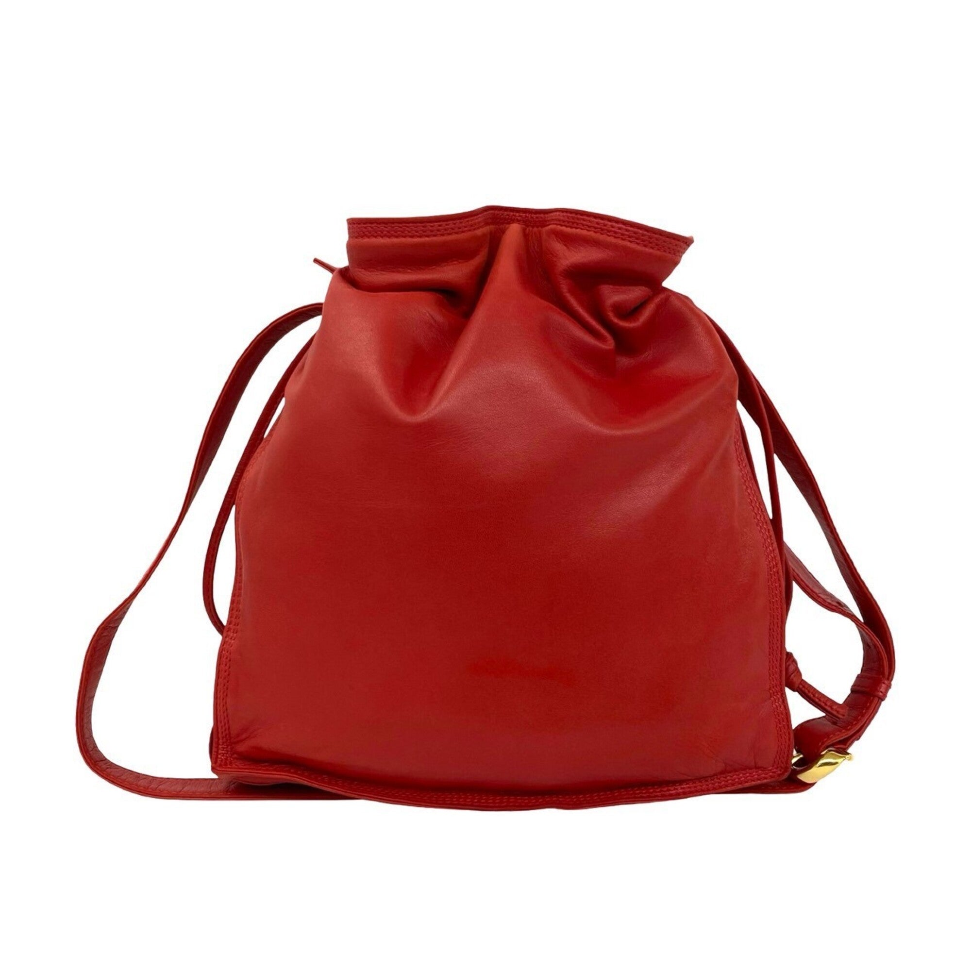 Loewe Red Color Leather Shoulder Bag (Pre-Owned)