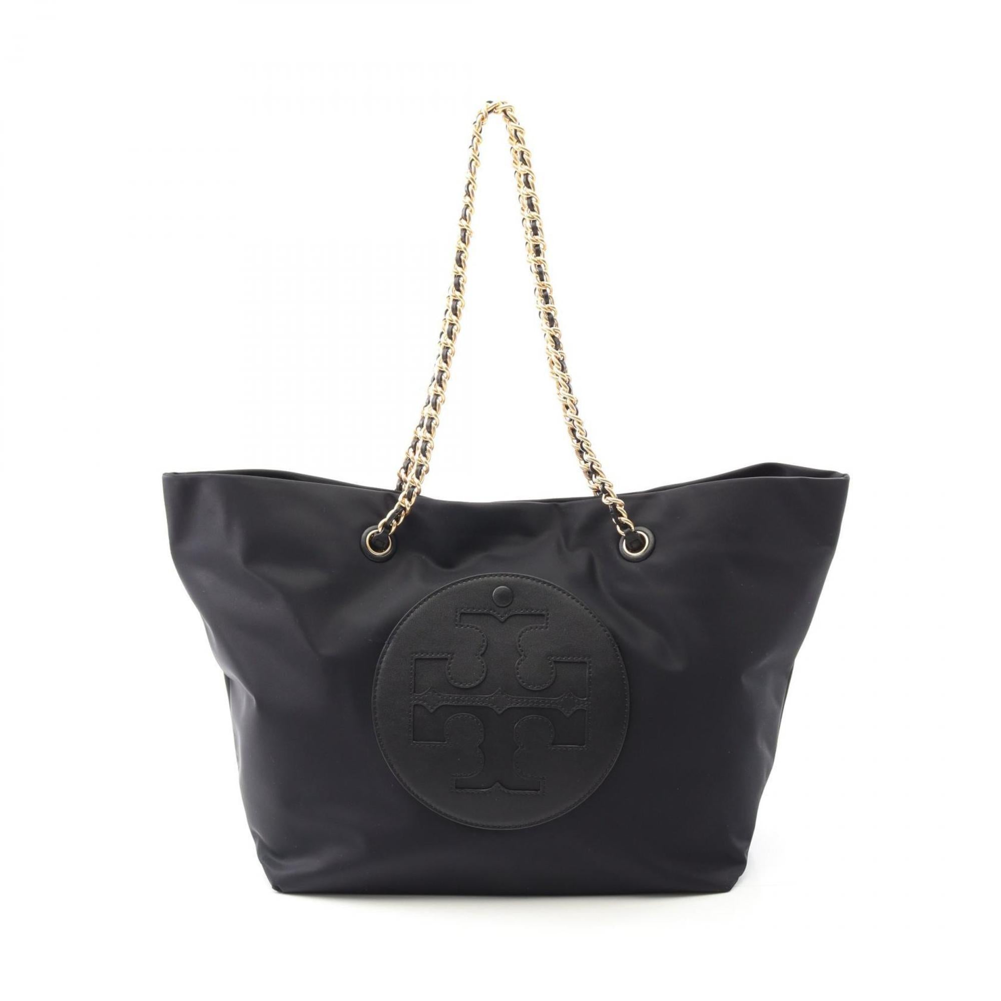 Tory Burch Black Nylon Leather Tote Bag (Pre-Owned)