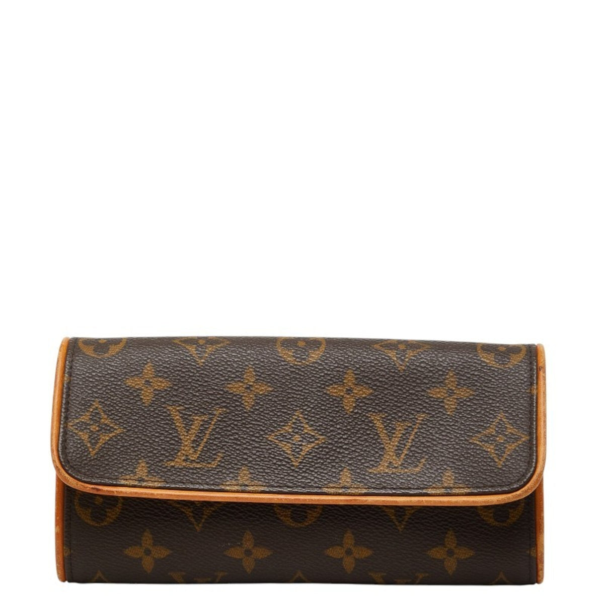 Louis Vuitton Brown Pvc Leather Handbag Pochette Pouch (Pre-Owned)