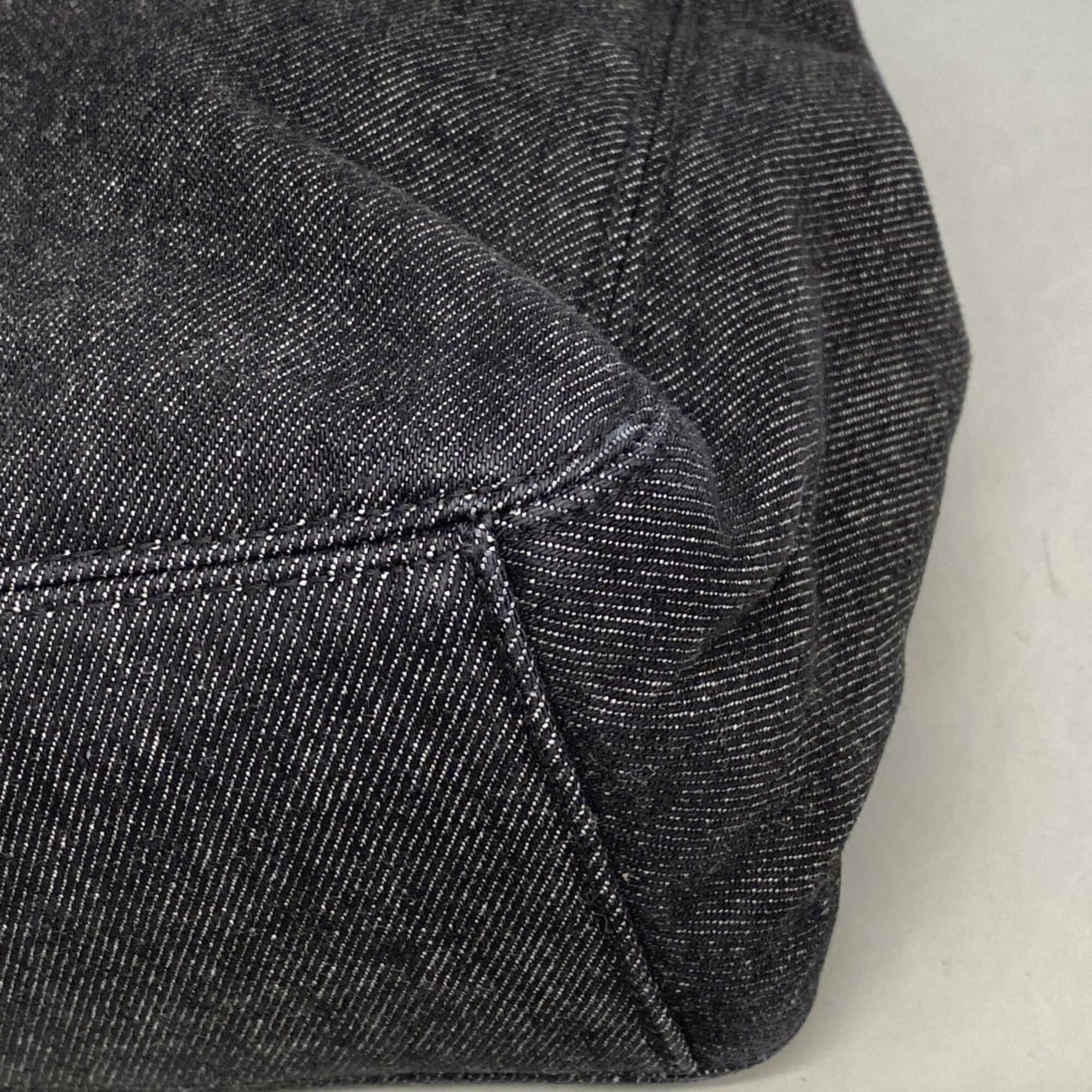 Chanel Black Brown Denim Tote Bag (Pre-Owned)