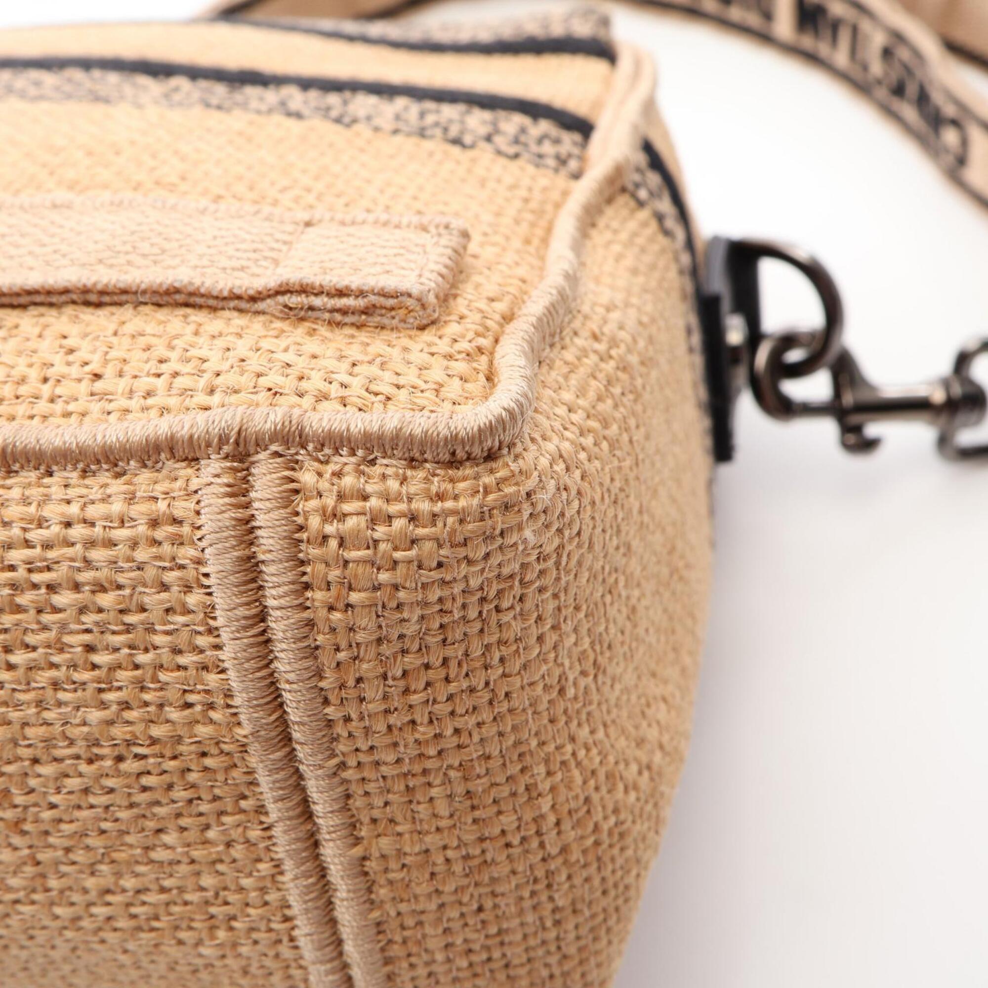Christian Dior Beige Black Handbag Shoulder Bag (Pre-Owned)