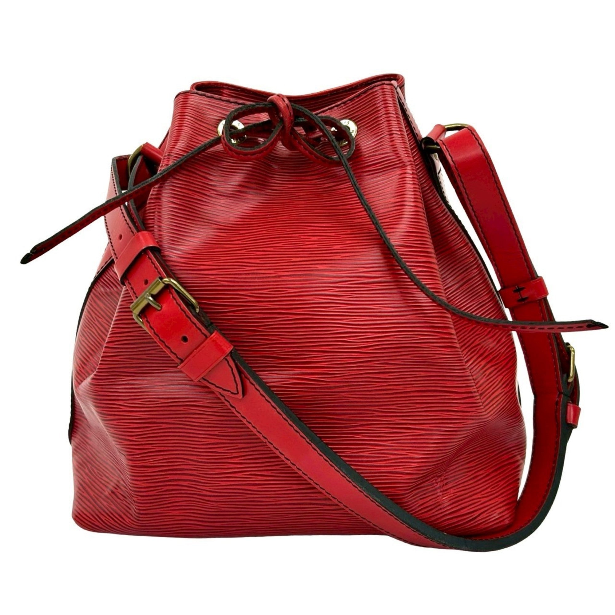 Louis Vuitton Red Color Epi Leather Shoulder Bag Tote Bag (Pre-Owned)