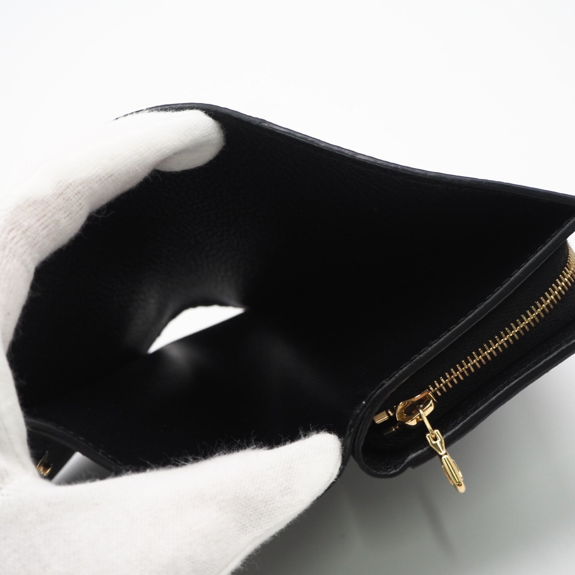 Louis Vuitton Monogram Empreinte Black Noir Leather Wallet (Bi-Fold) (Pre-Owned)
