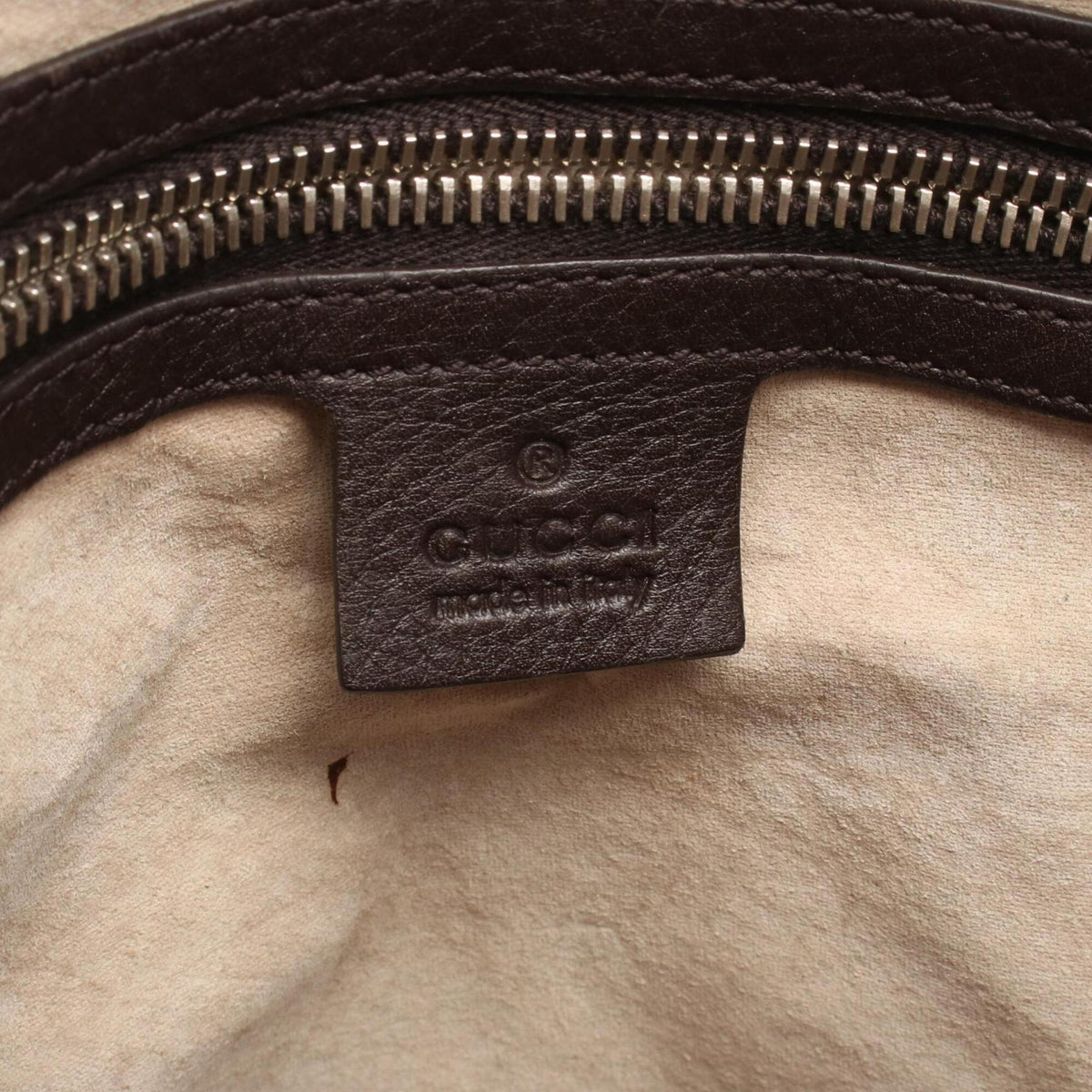 Gucci Brown Leather Handbag Shoulder Bag (Pre-Owned)