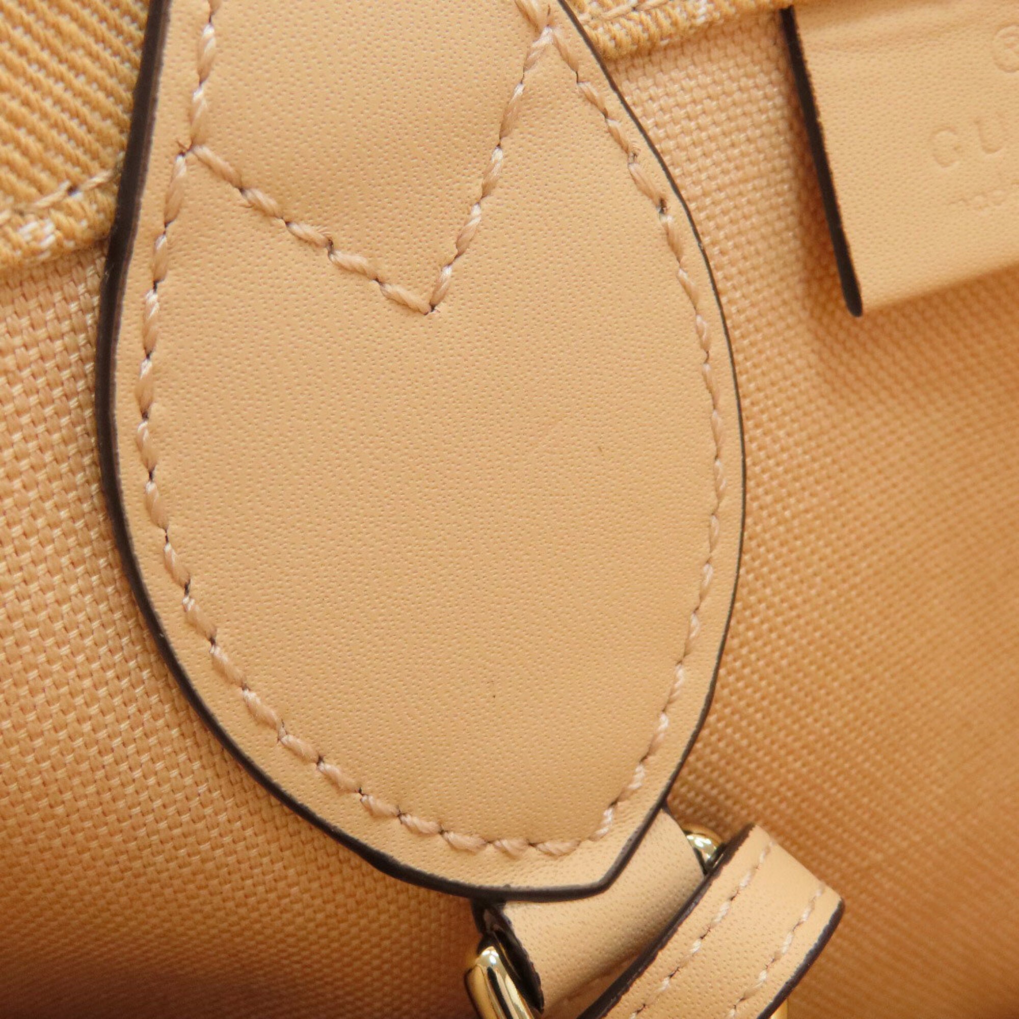 Gucci Beige Canvas Handbag (Pre-Owned)