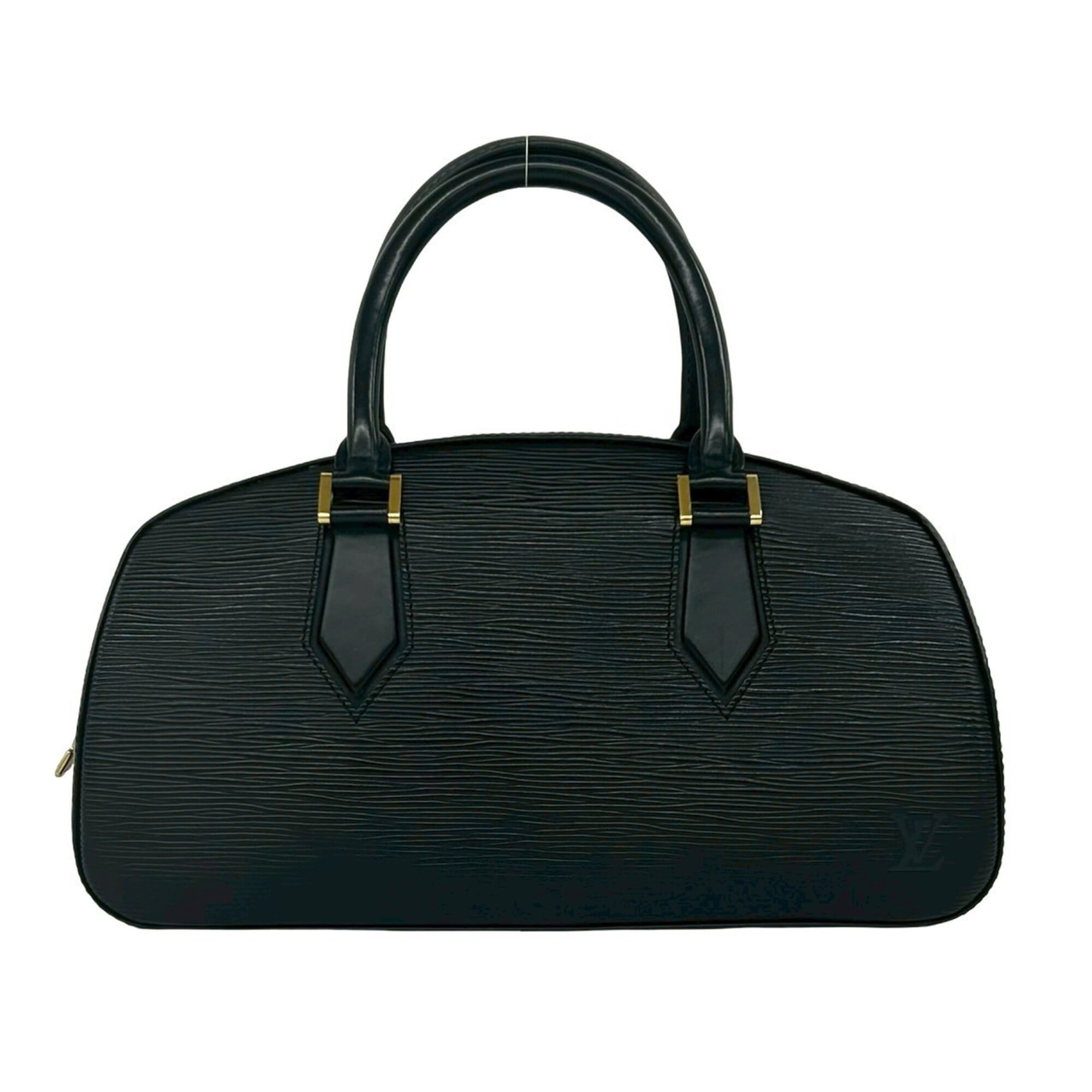 Louis Vuitton Black Leather Boston Bag Handbag (Pre-Owned)