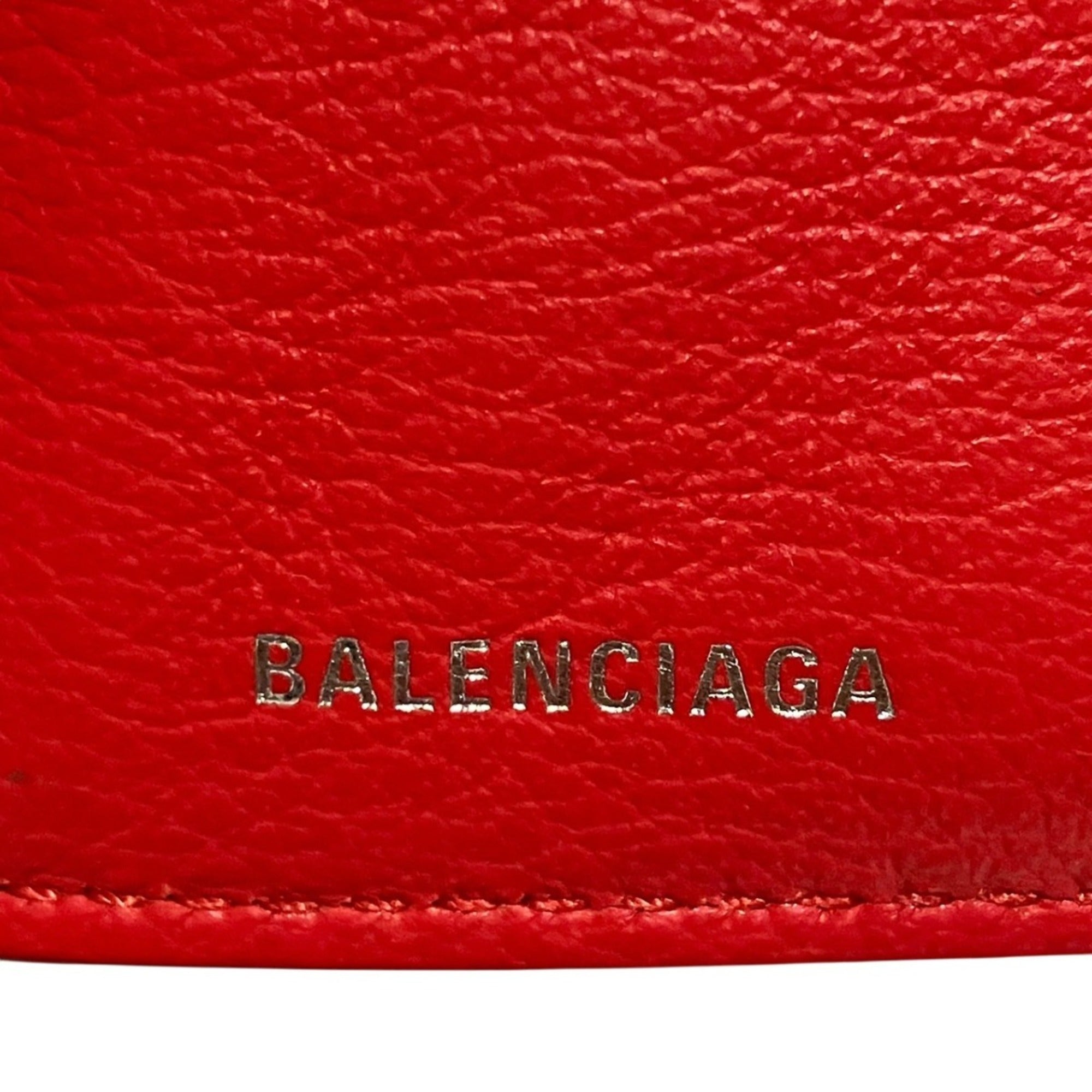 Balenciaga Red Color Paper Wallet (Tri-Fold) (Pre-Owned)
