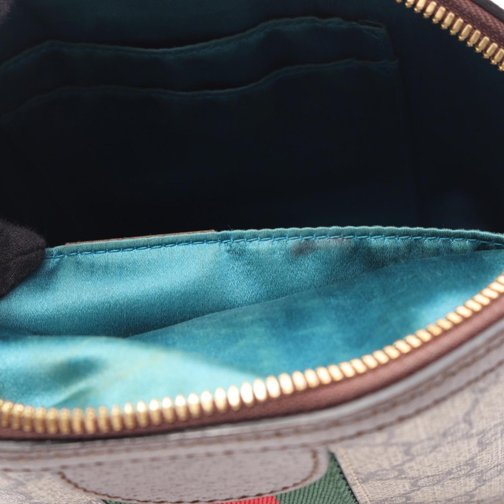Gucci Beige Multi-Color Gg Supreme Leather Handbag Shoulder Bag (Pre-Owned)