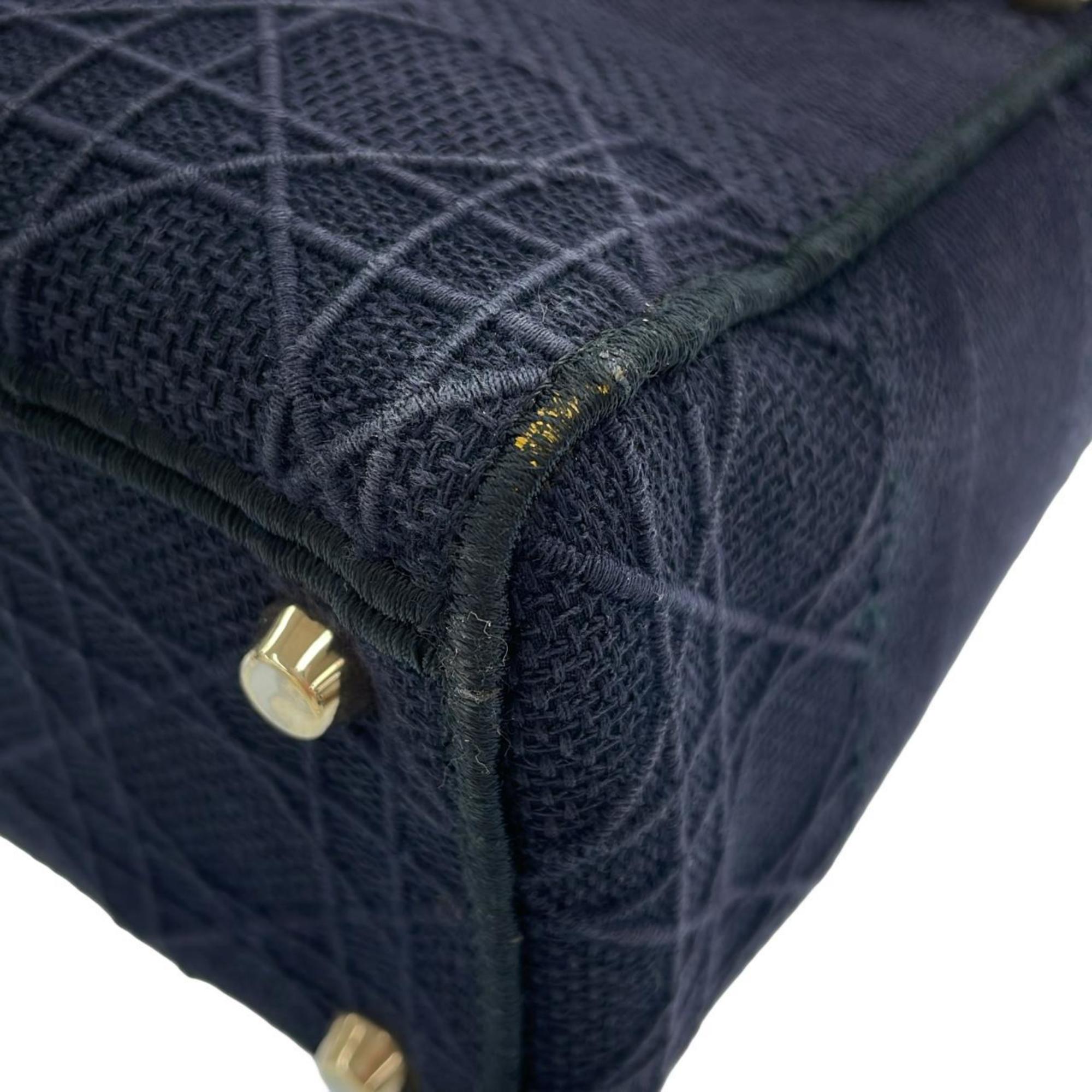 Christian Dior Blue Canvas Handbag (Pre-Owned)