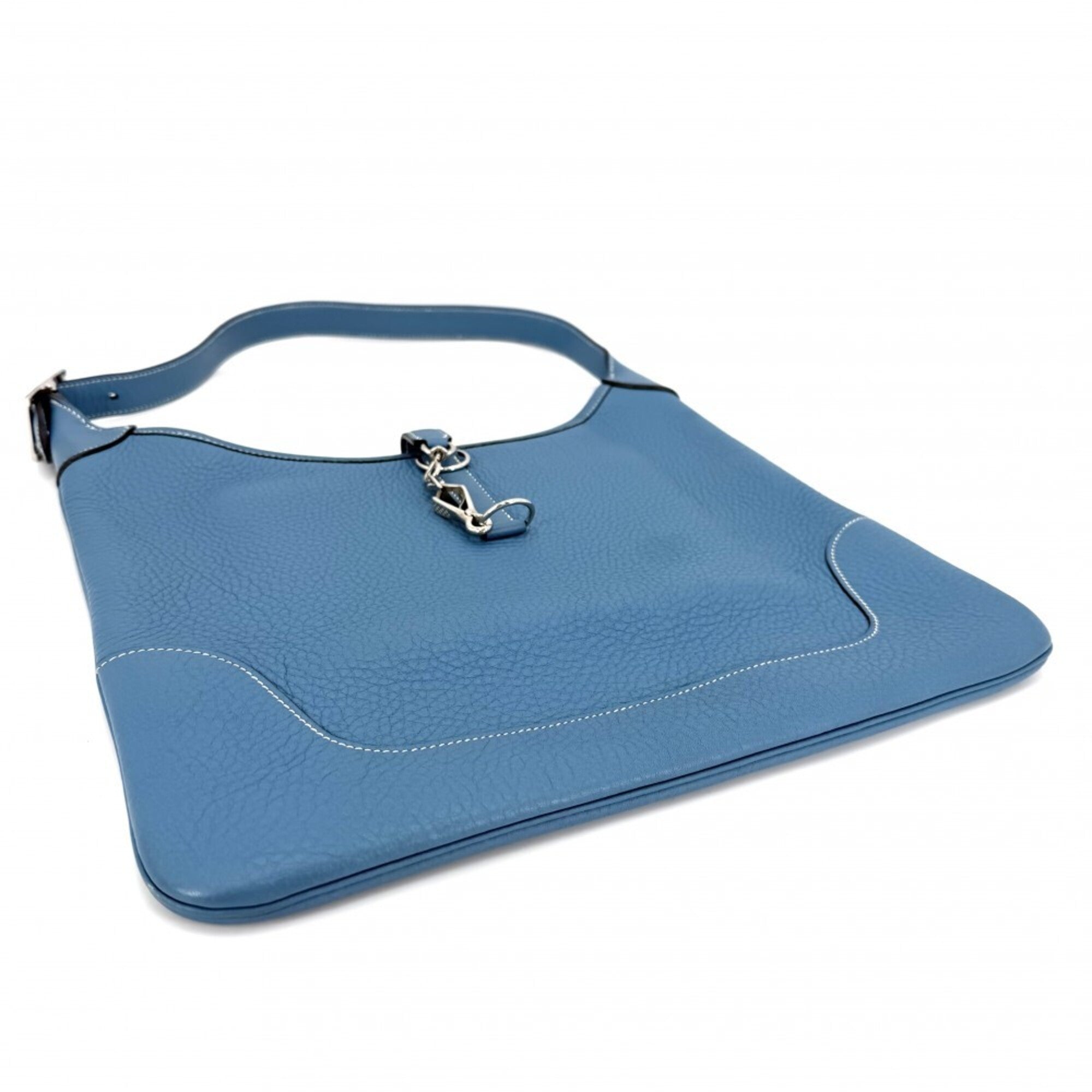 Hermes Blue Leather Shoulder Bag (Pre-Owned)