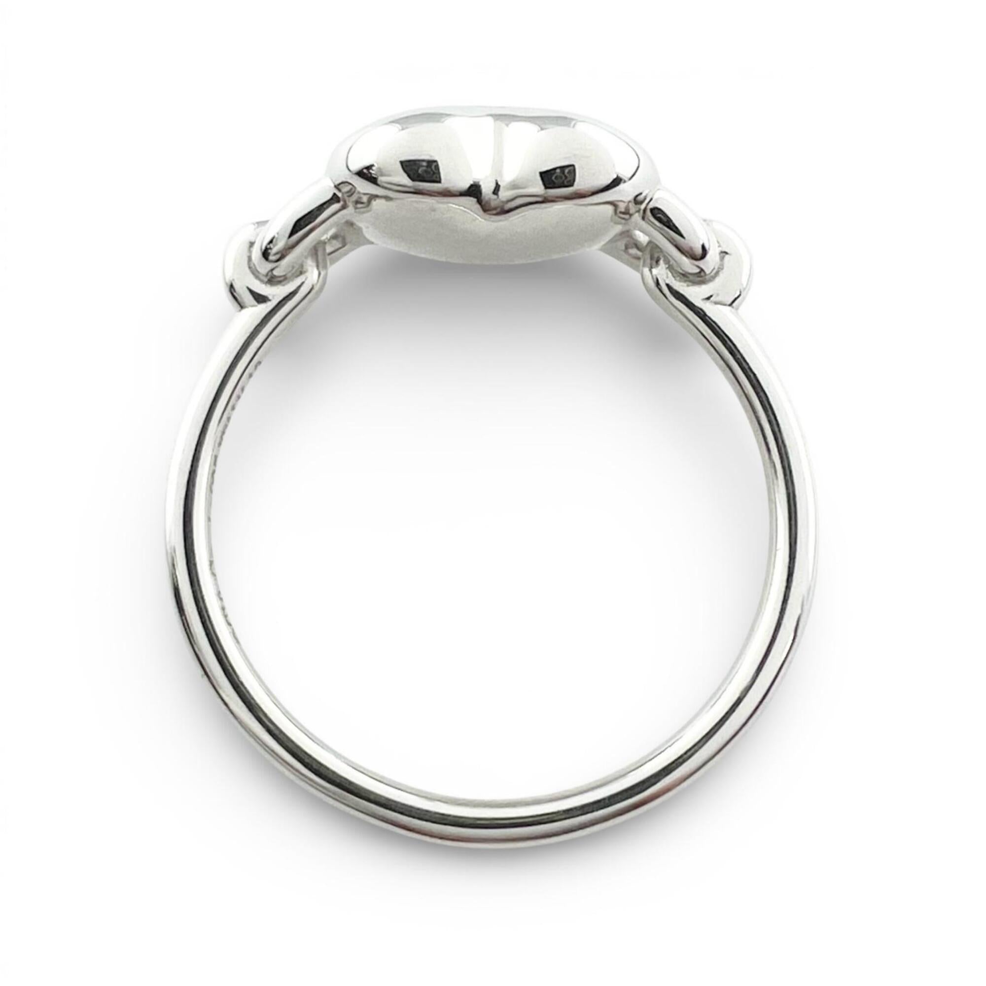 Tiffany Heart Silver Silver 925 Band Ring (Pre-Owned)