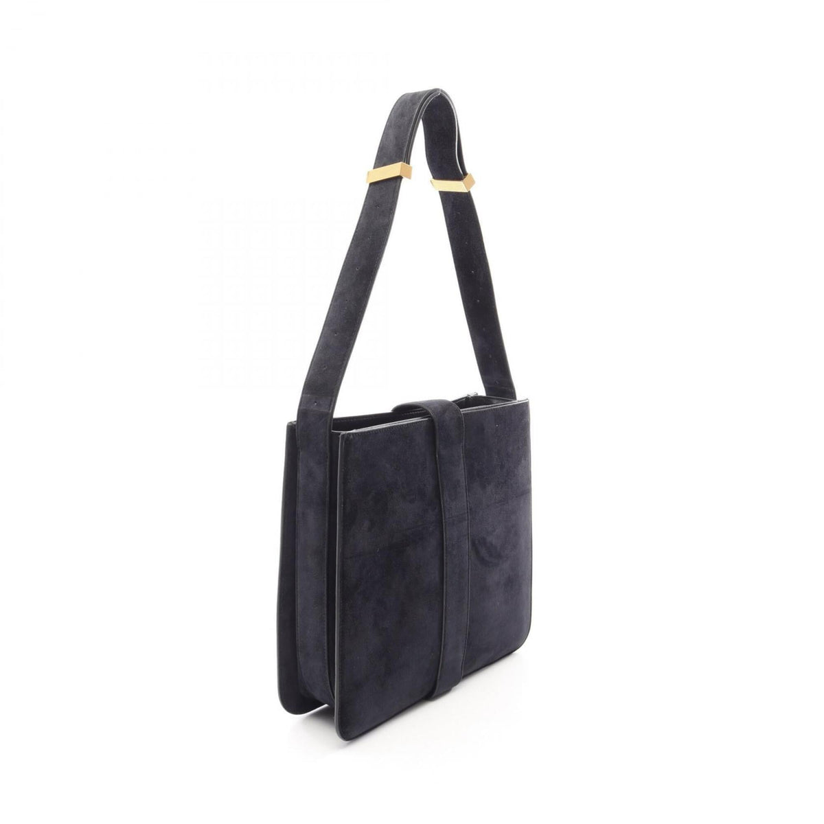 Bottega Veneta Navy Suede Handbag Shoulder Bag (Pre-Owned)