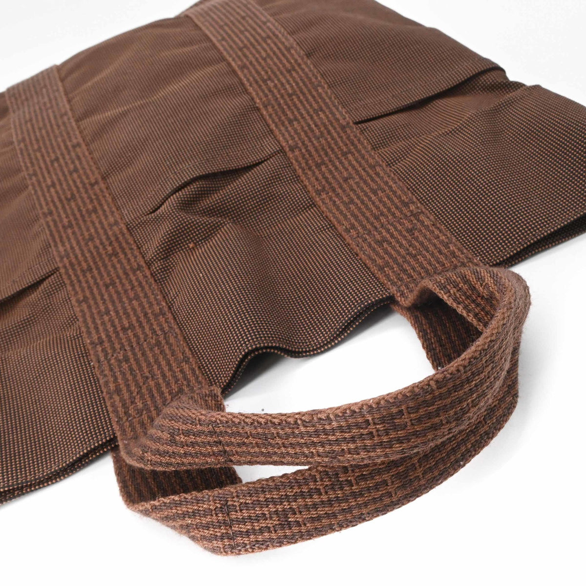 Hermes Brown Canvas Tote Bag (Pre-Owned)