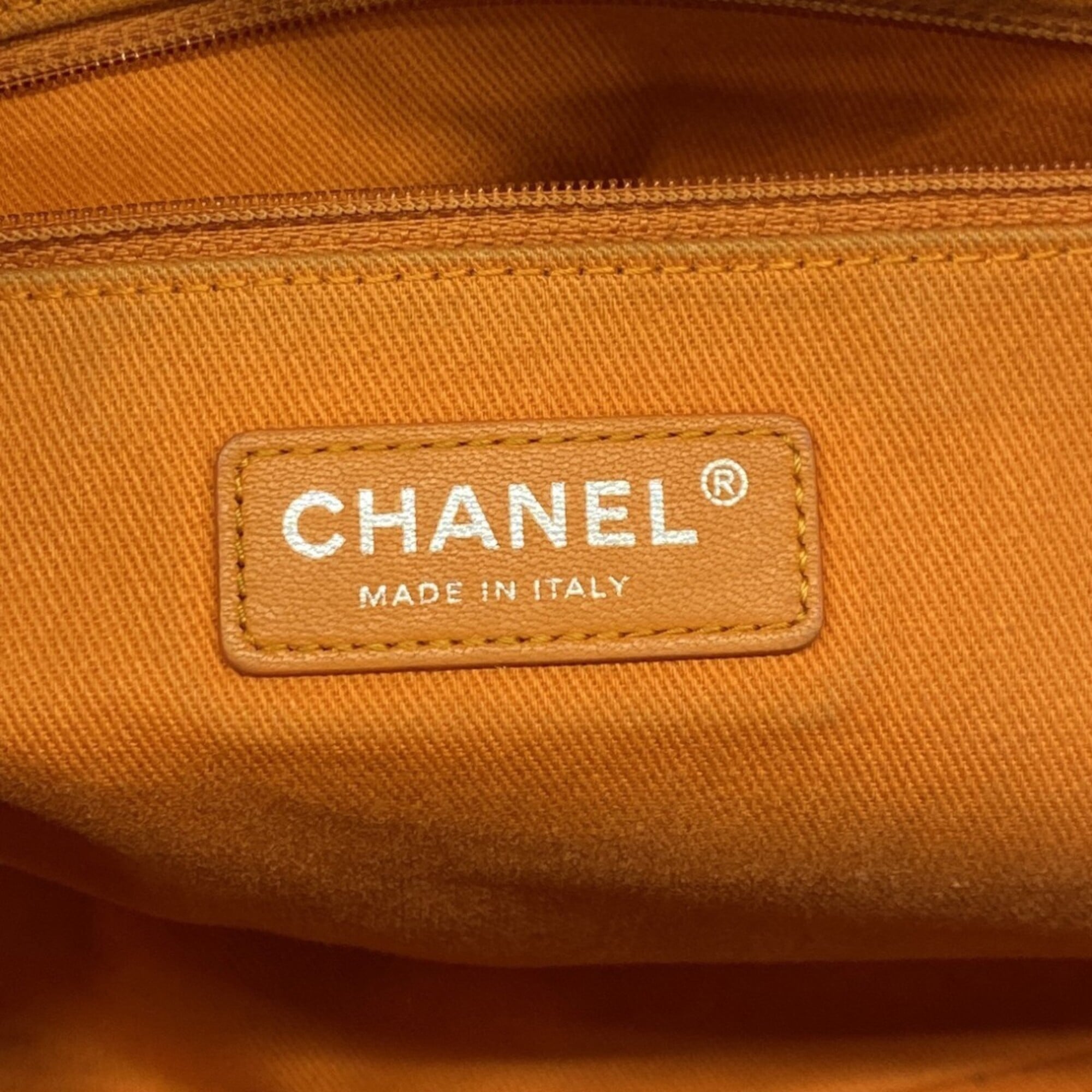 Chanel Orange Canvas Tote Bag (Pre-Owned)